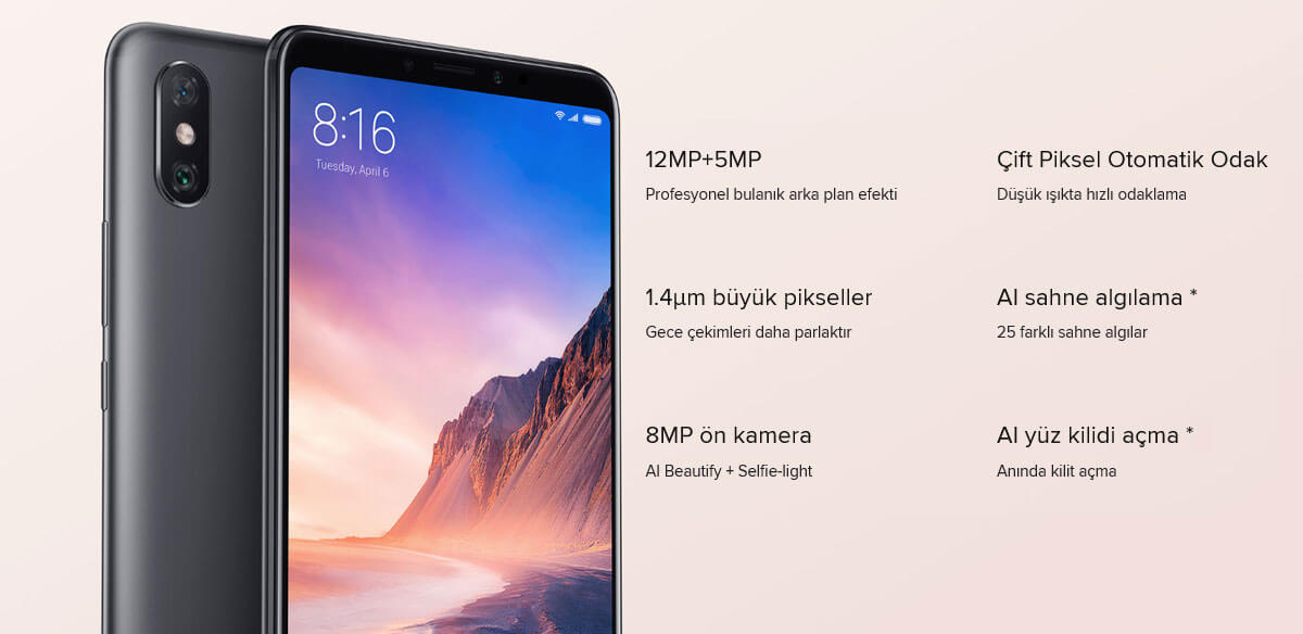 Xiaomi Mi Max3 Kamera Özellikleri