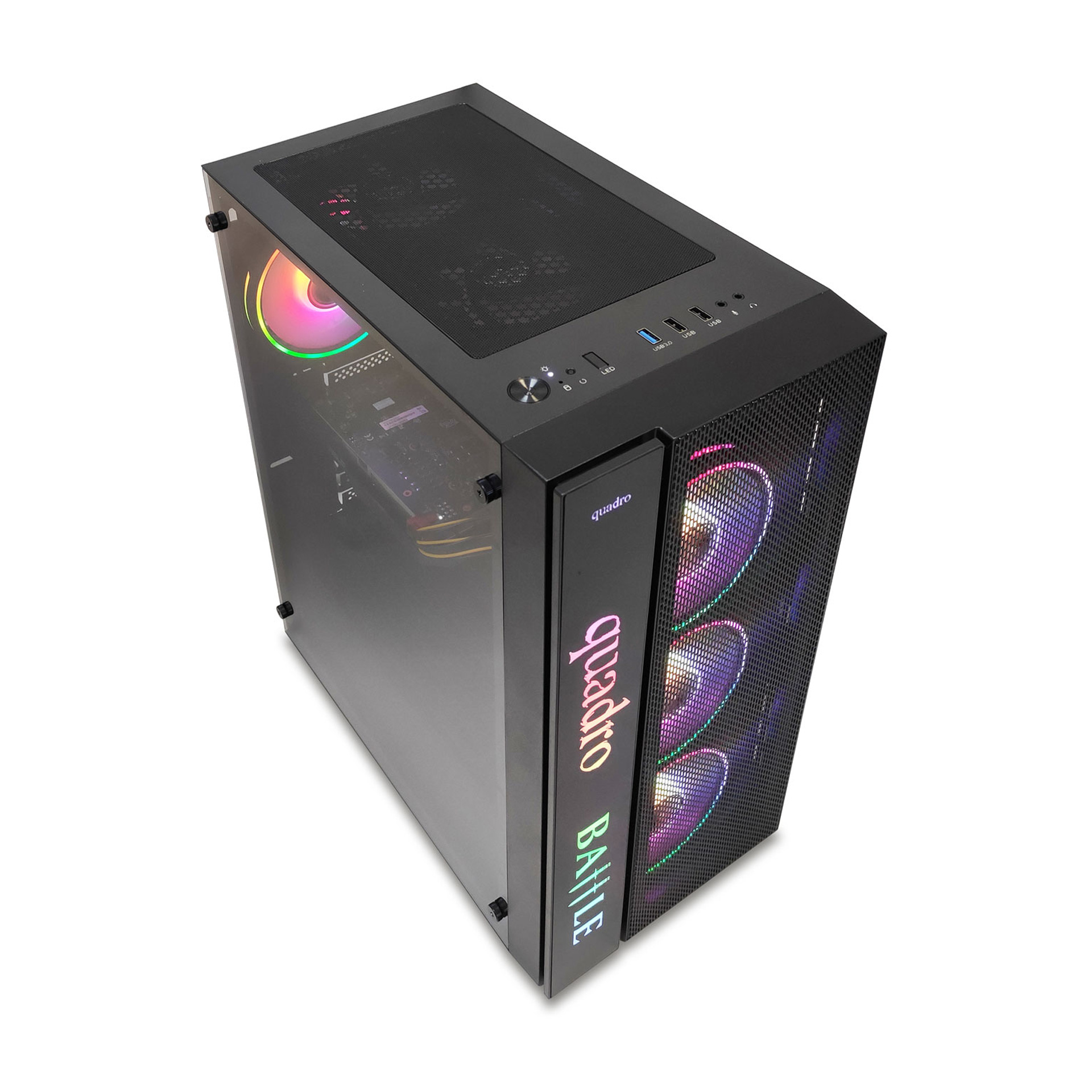 Quadro AMD Ryzen 5 5500 3.6 GHZ 16GB RAM 512GB SSD 8GB RX580 Freedos Gaming Pc