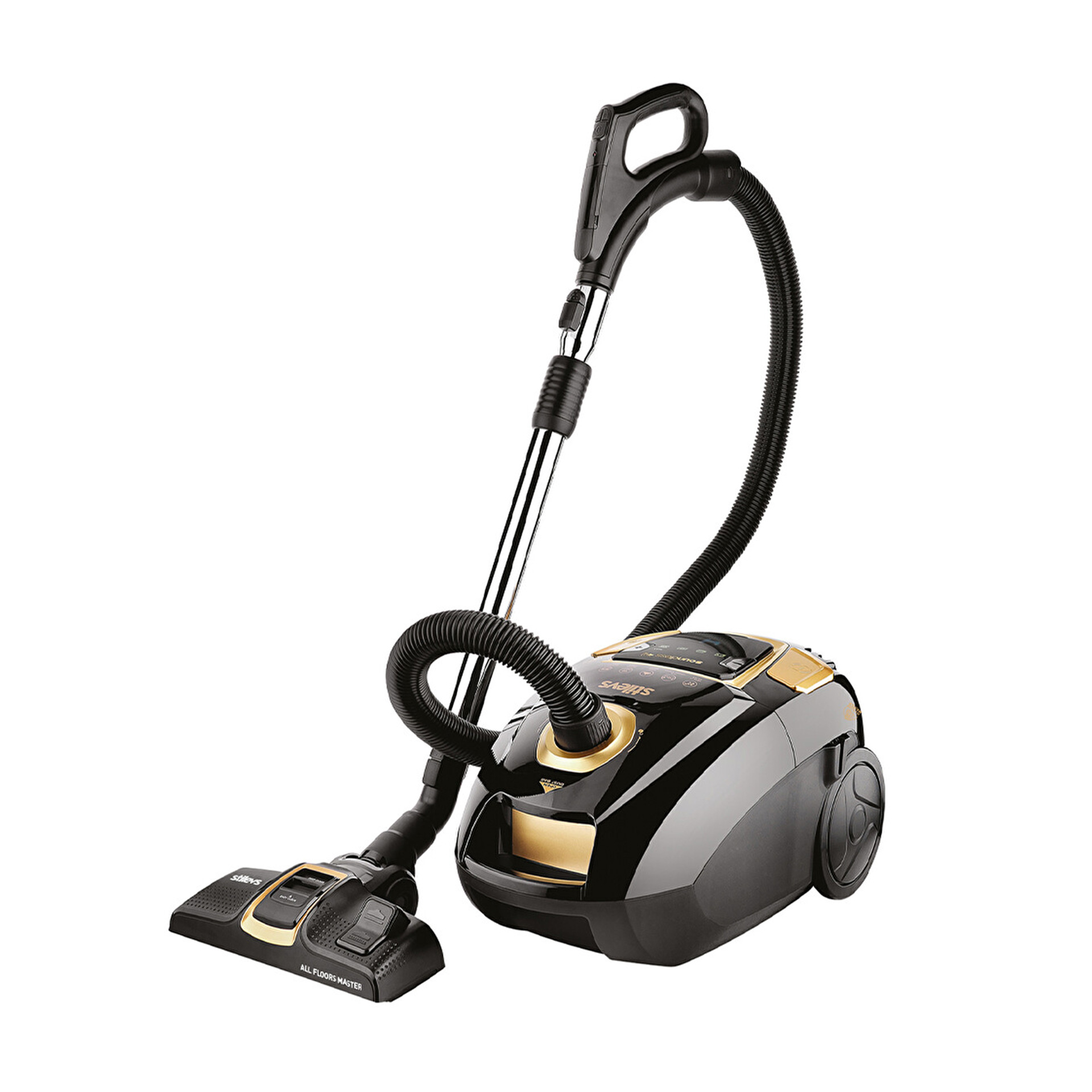 Stilevs Soundless Sessiz Yatık Süpürge - Siyah-Sarı