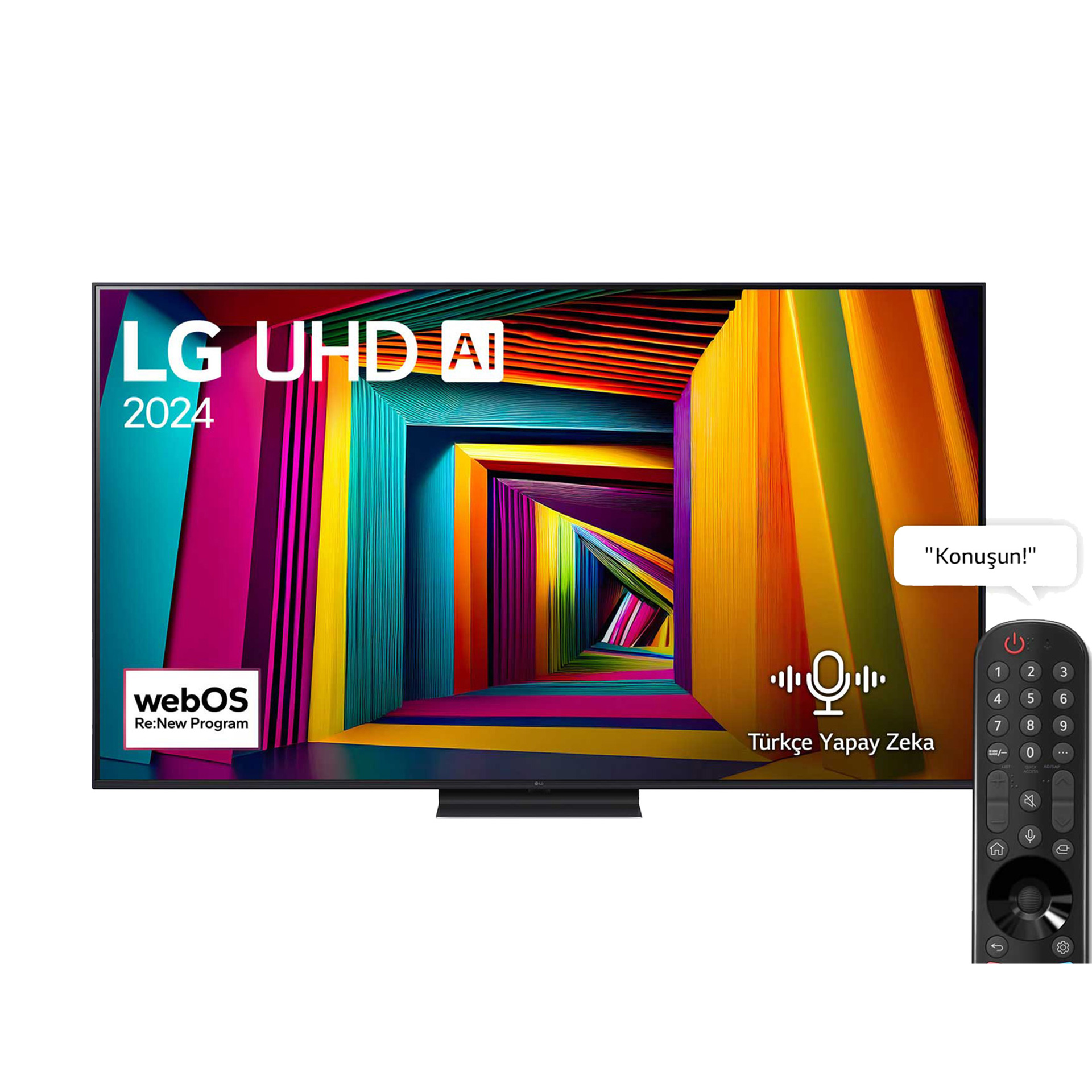 LG 65UT91006LA.APDZ 164 cm 7.Nesil 5 AL 4K İşlemci Webos 24 HDR 10