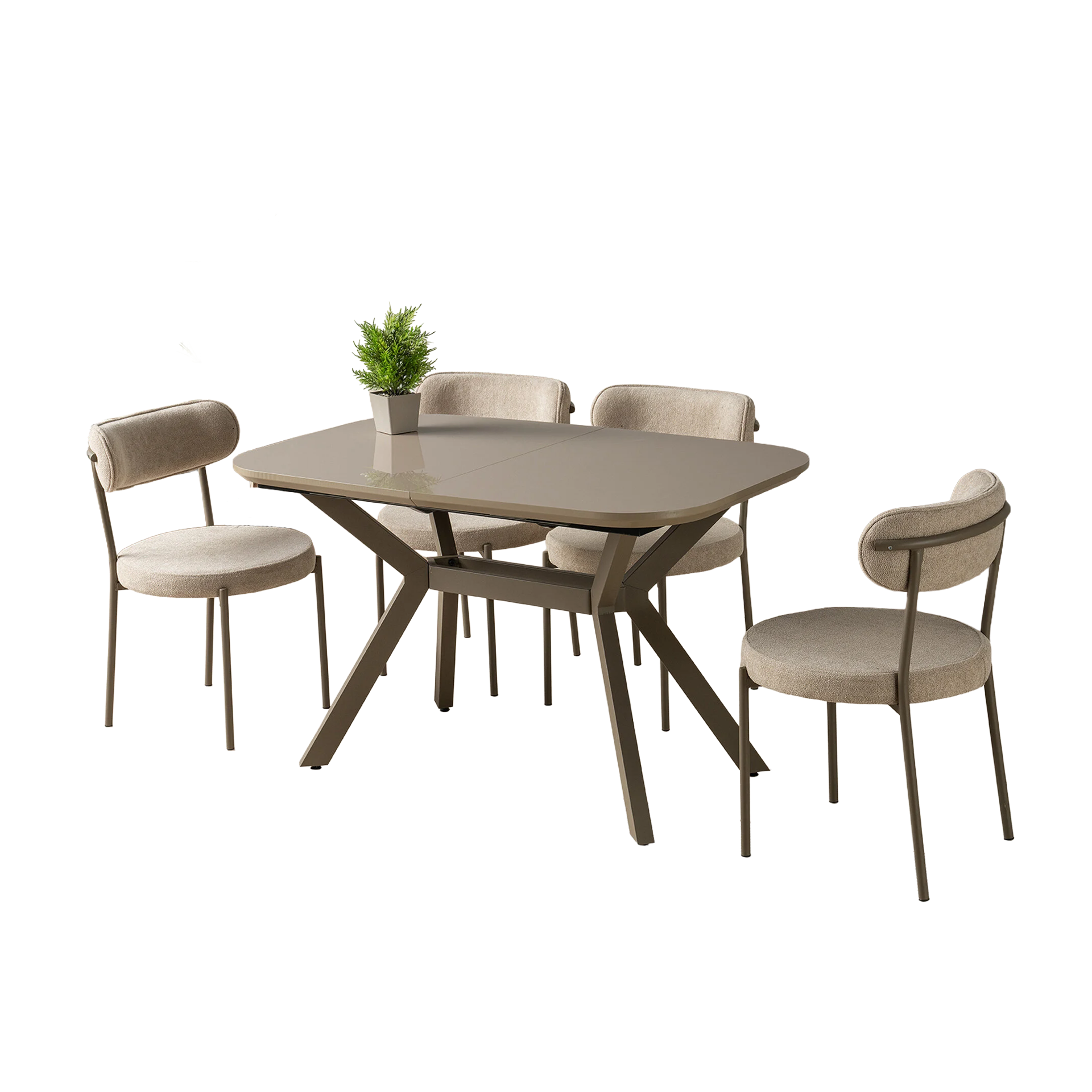 Valentino Masa Takımı 80x130 cm Cappuccino-Vizon | Evkur