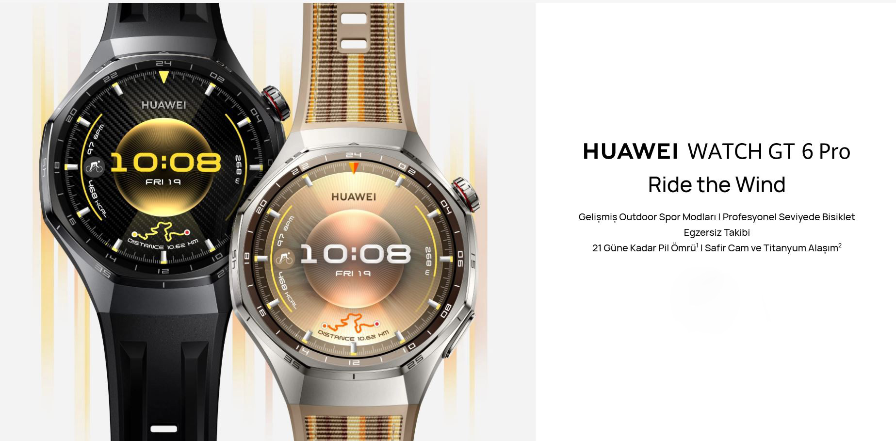 Titanyum Kasa Huawei Watch GT5 Pro 46mm Siyah Saat | Evkur