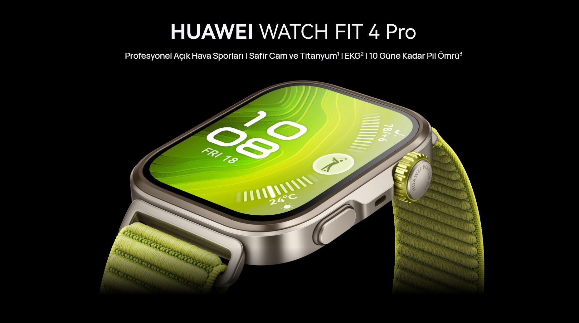 Huawei Watch Fit 4 Pro Akıllı Saat Siyah | Evkur