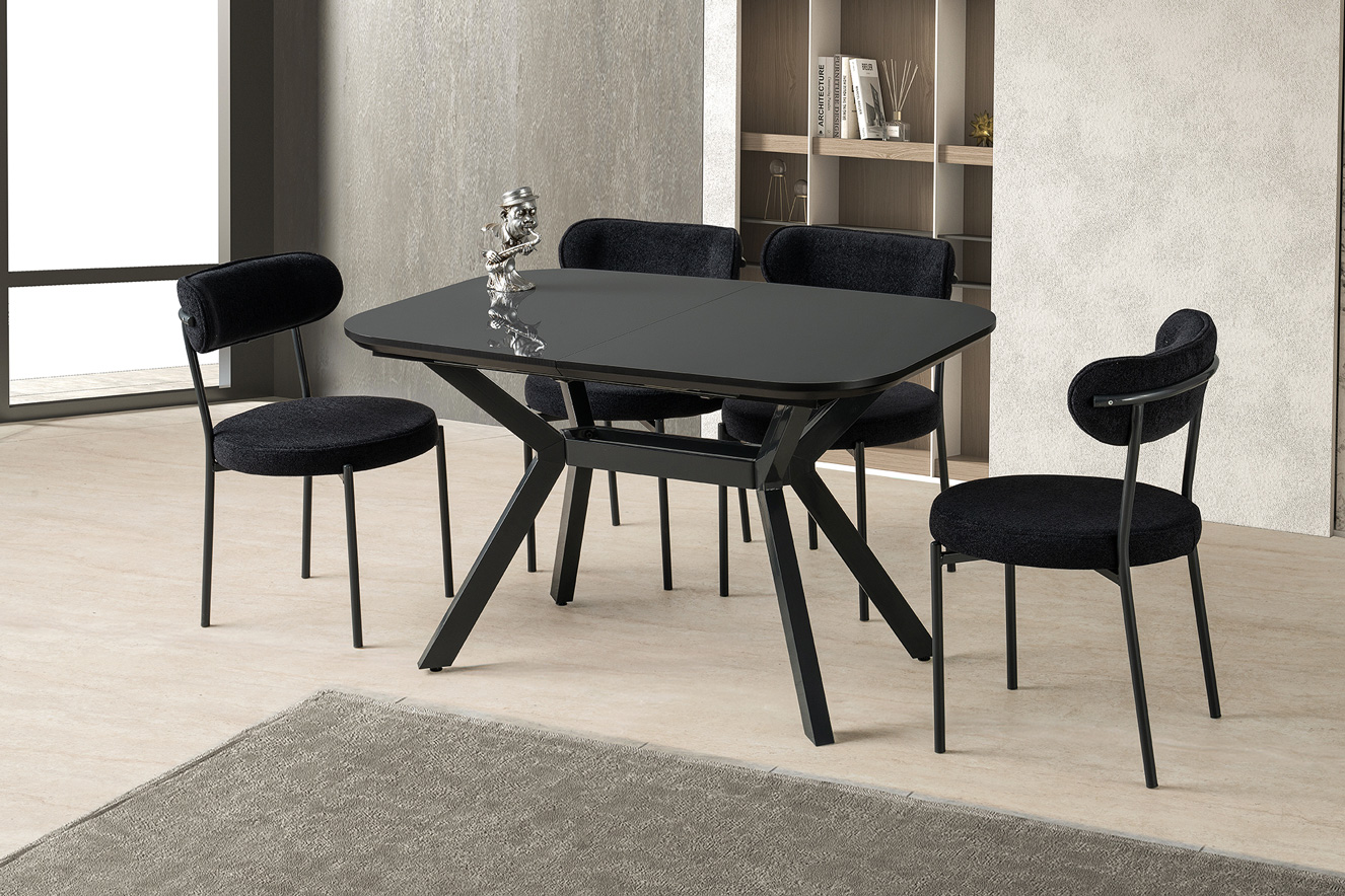 Says 80x130 Valentino Antrasit Masa Takımı | Evkur