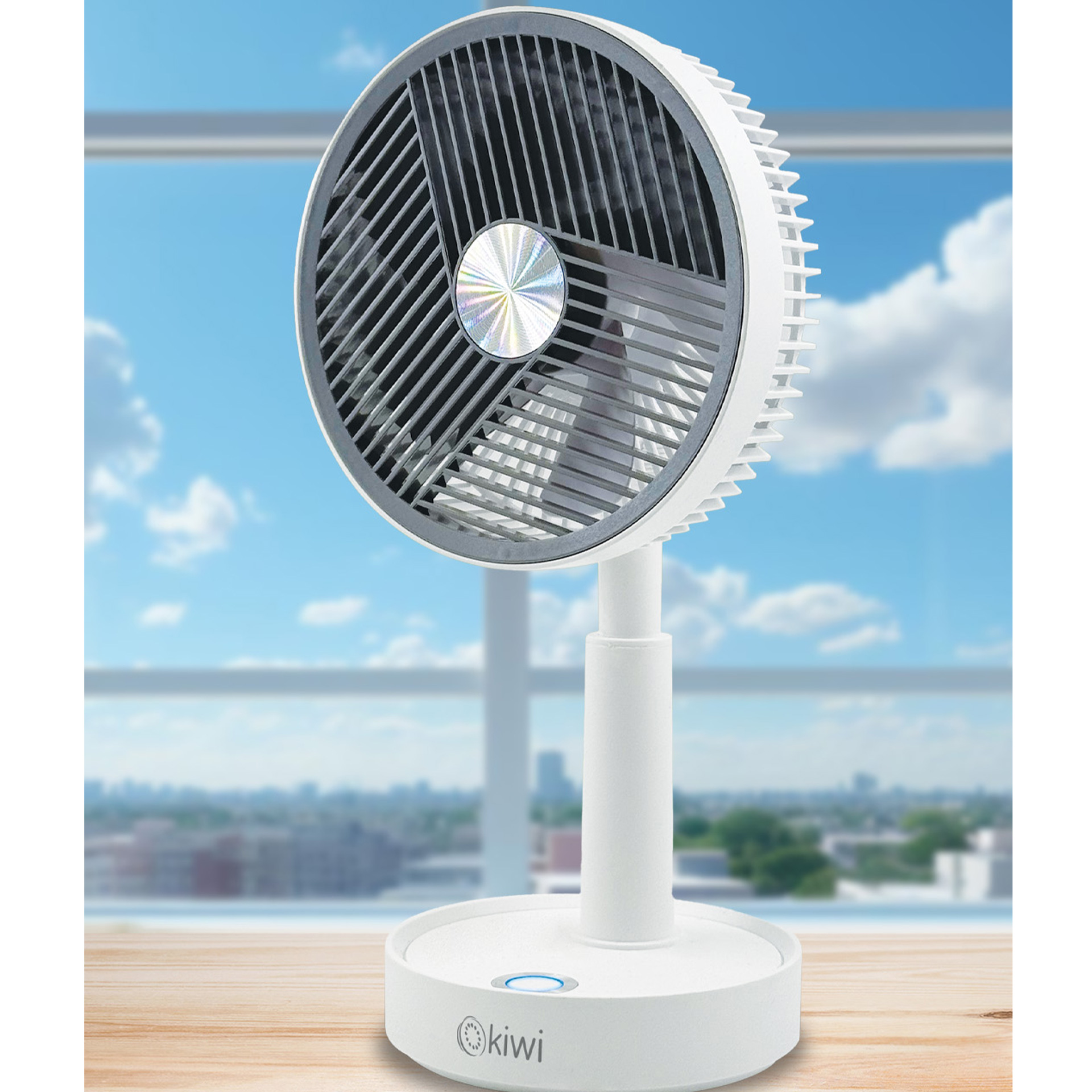 VPOWER 電磁気リフレッシュ機器 KB-136 Kiwi KFAN-7618 Şarjlı Masaüstü Vantilatör | Evkur