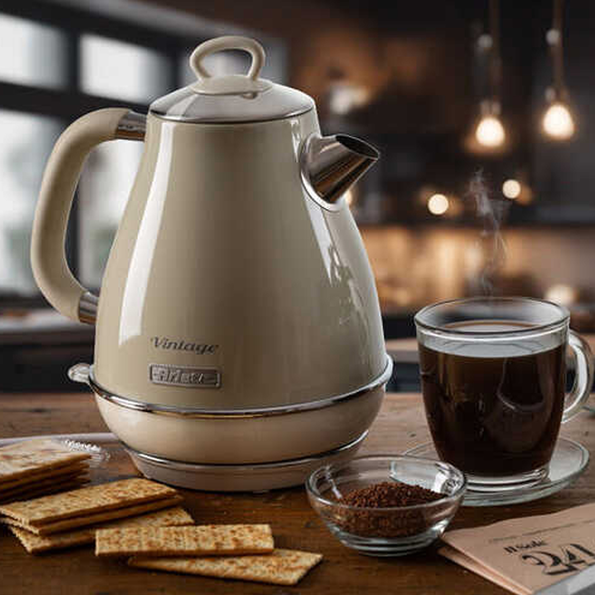Ariete Vintage Bej Su Isıtıcı Kettle | Evkur