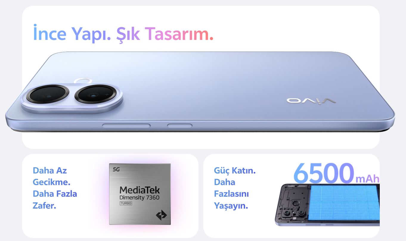 Vivo V60 Lite 5G 12/256GB Akıllı Telefon Mavi | Evkur