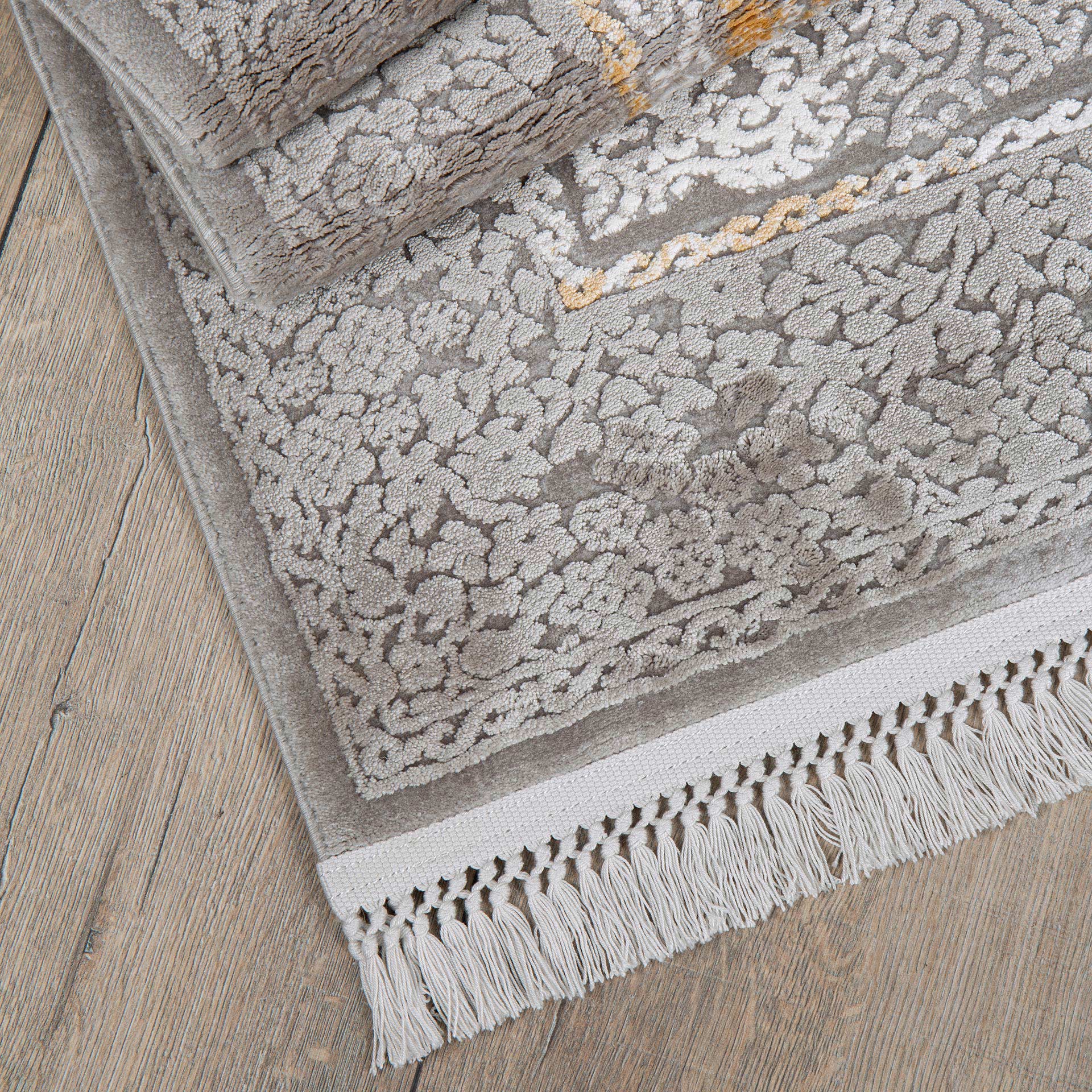İpek Mekik 80x300 cm Blossom Halı 240-13603A-GRI