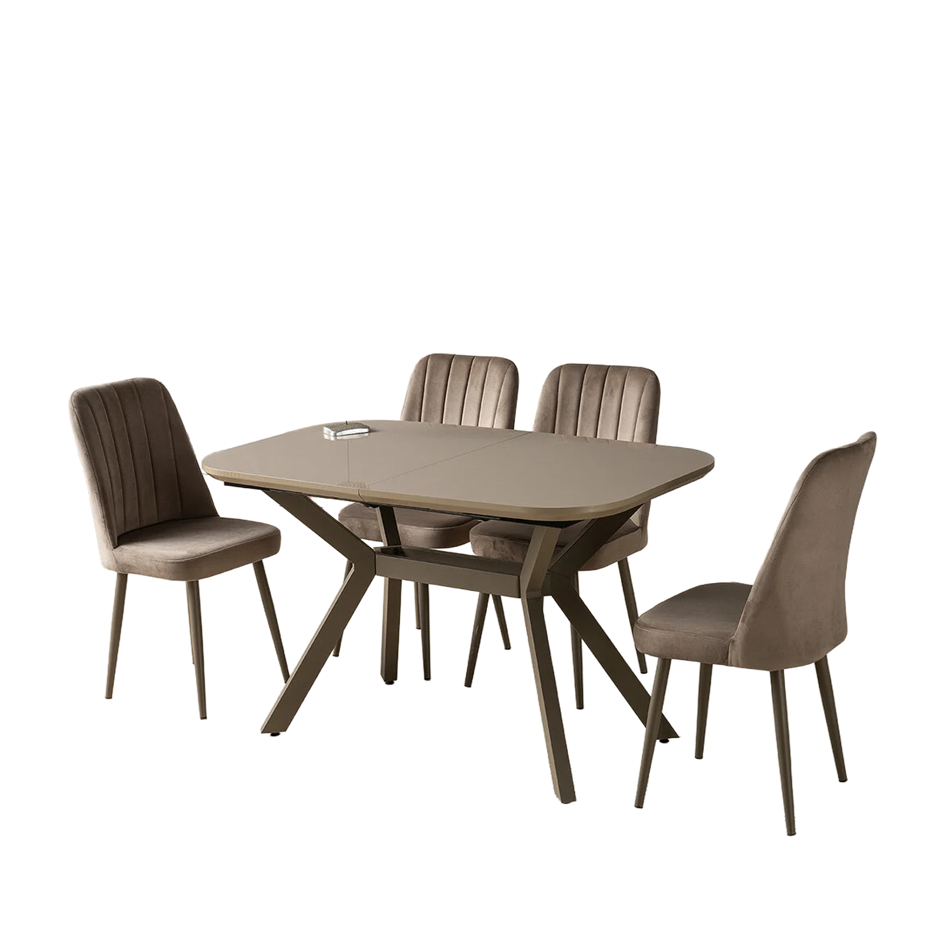 Valentino 80x130 Cappuccino-Vizon Masa Takımı | Evkur