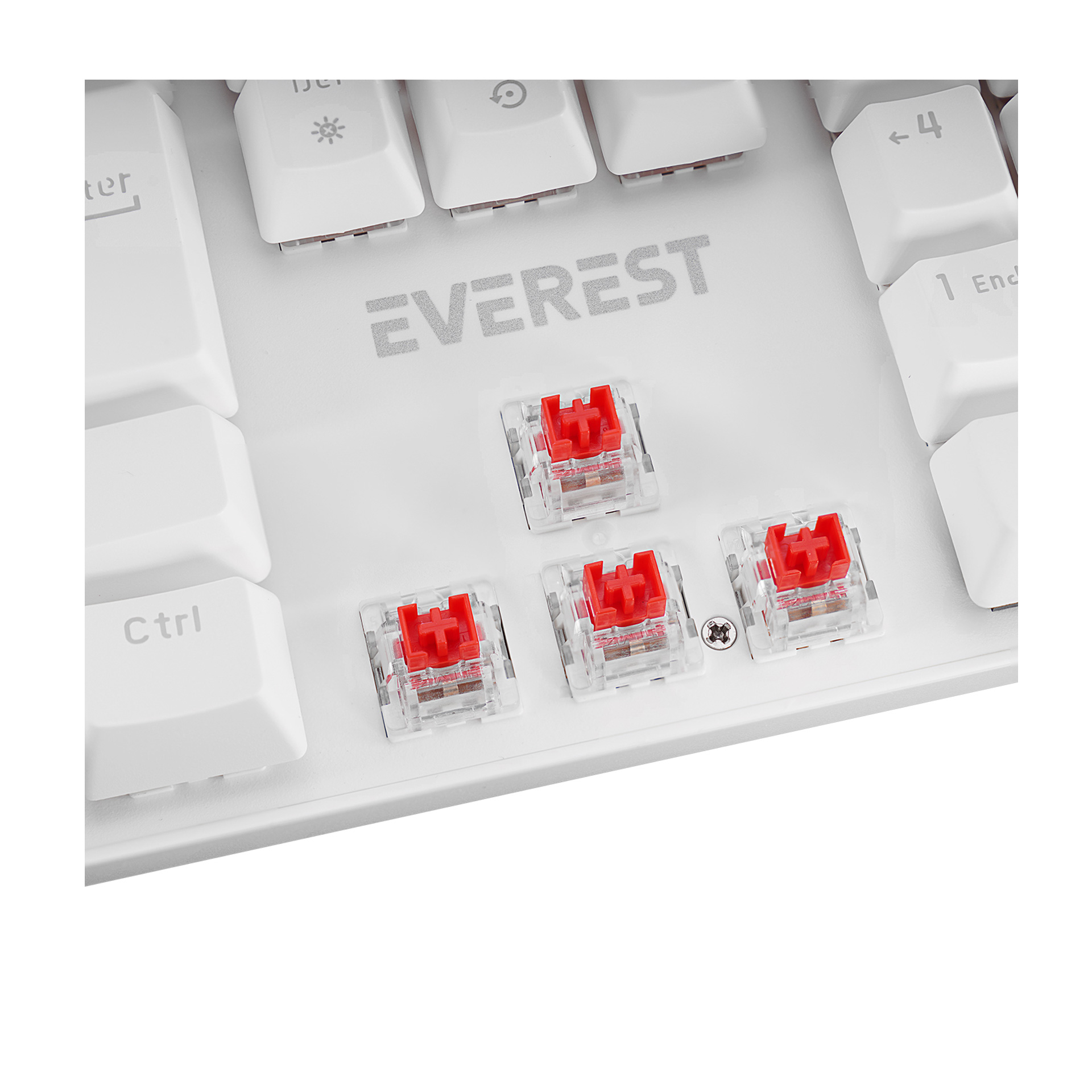 Beyaz Everest KB-MK1 Lumos Mekanik Oyuncu Klavyesi | Evkur