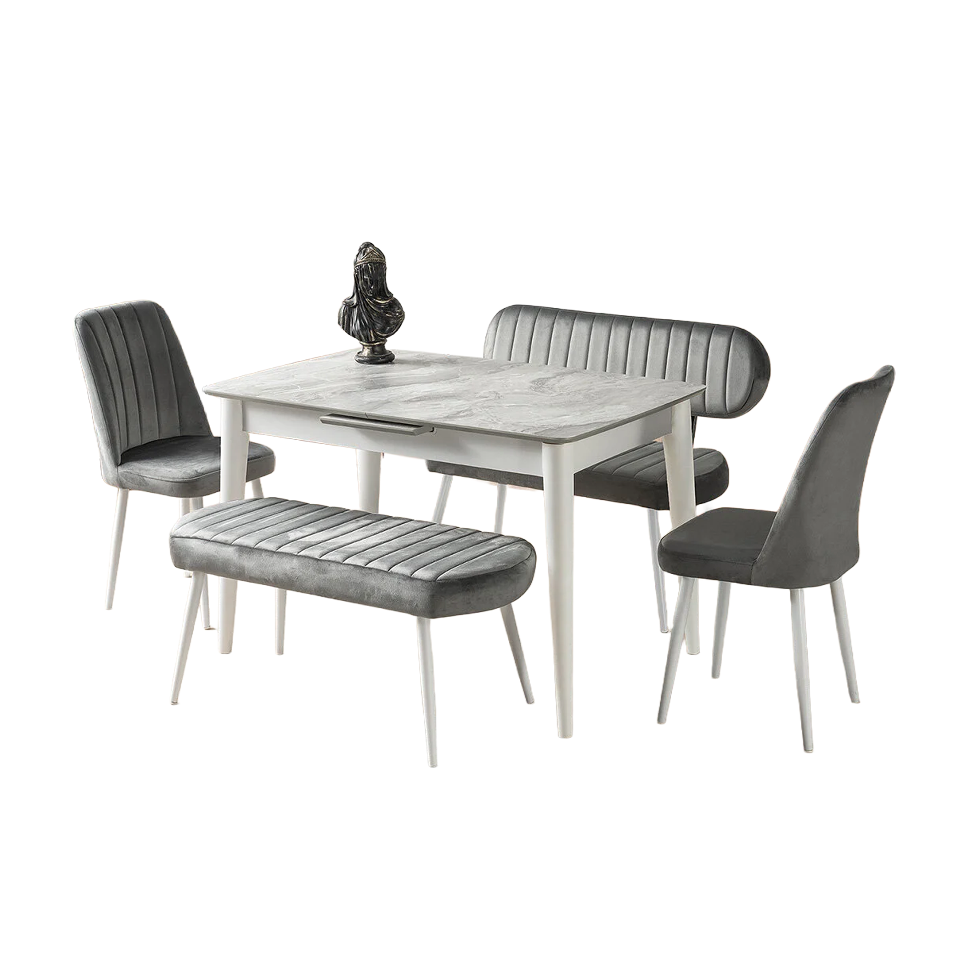 Venüs Banklı Takım 80x120 cm Bermuda-Gri | Evkur