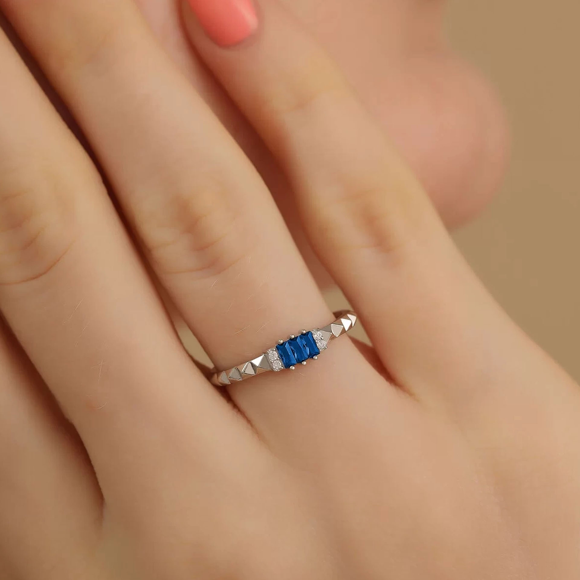 İpek Silver 925 Ayar Zirkon Taş Süslemeli Baget Ayarlanabilir Gümüş Yüzük Silver EIPY519