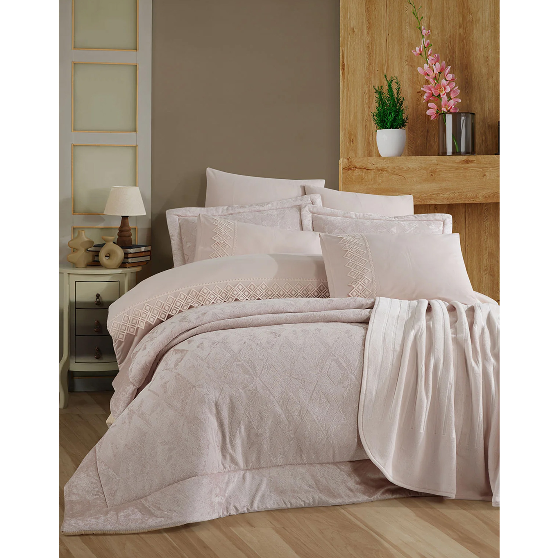 Elart Vanetta 10 Parça Çeyiz Seti Ekru | Evkur