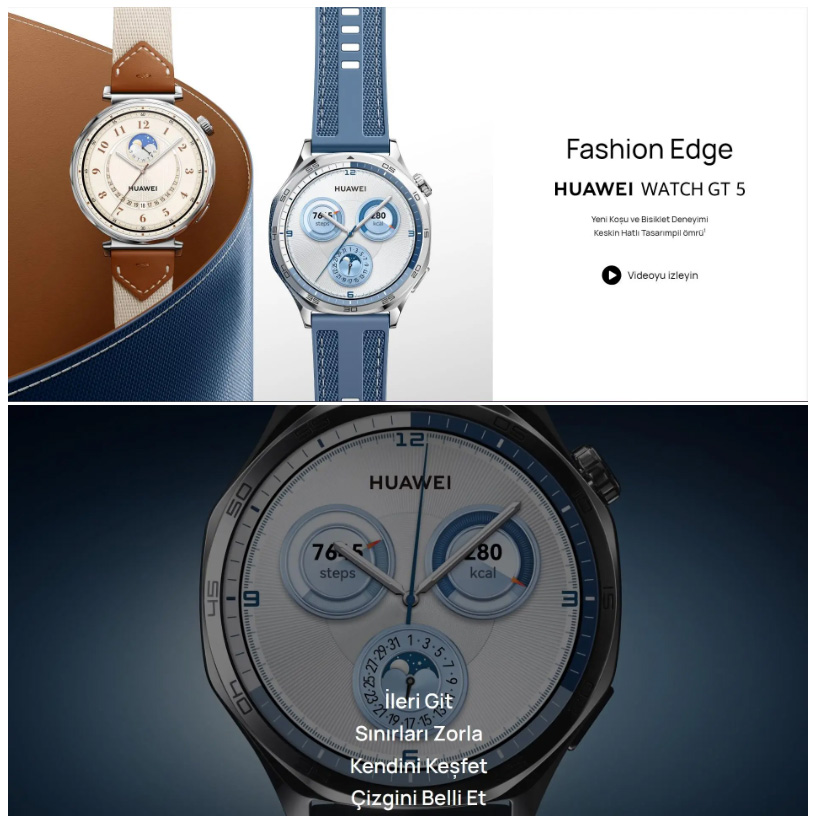 Huawei Watch GT5 46mm Silikon Kordon Akıllı Saat | Evkur