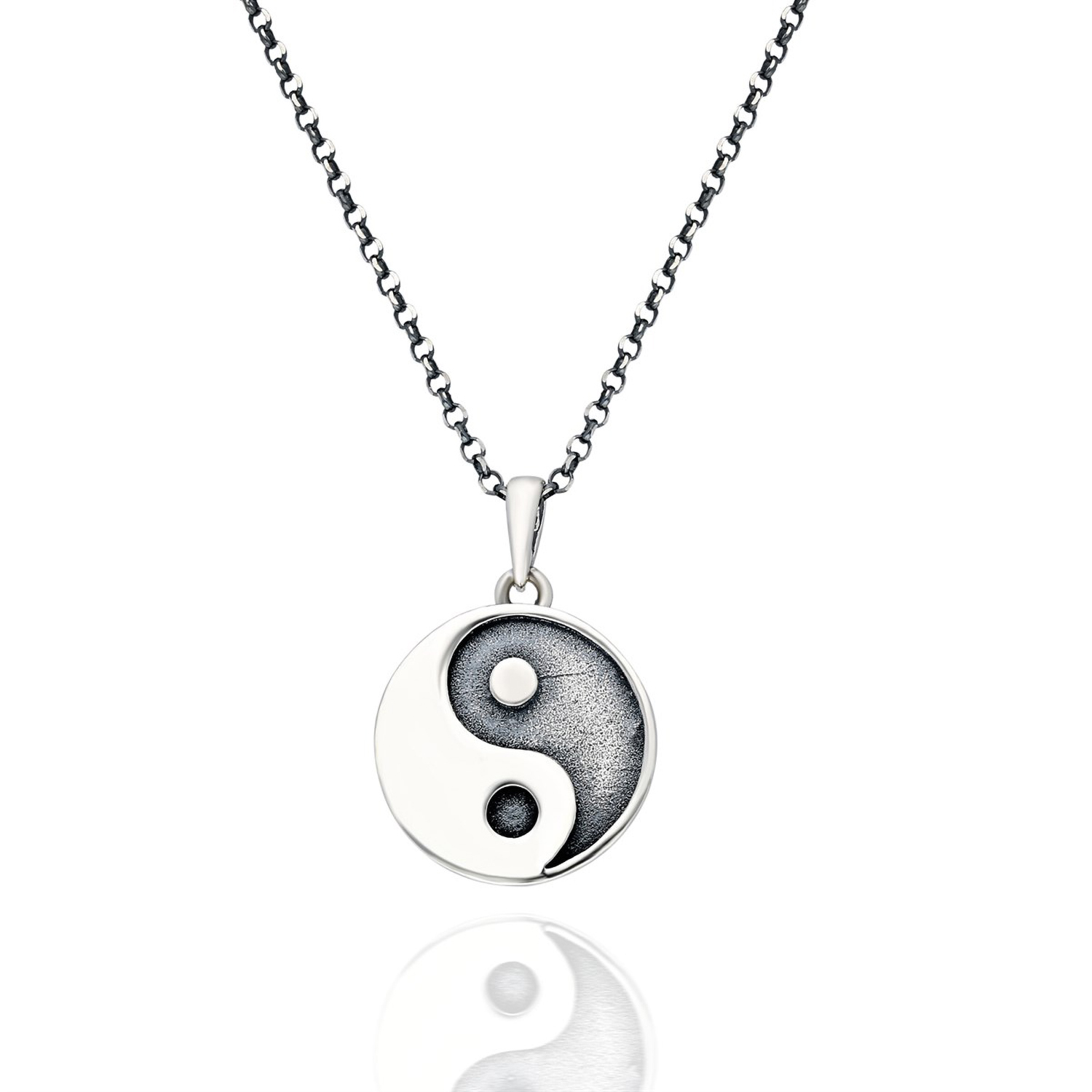 İpek Silver Gümüş Ying Yang Kolye EIB283