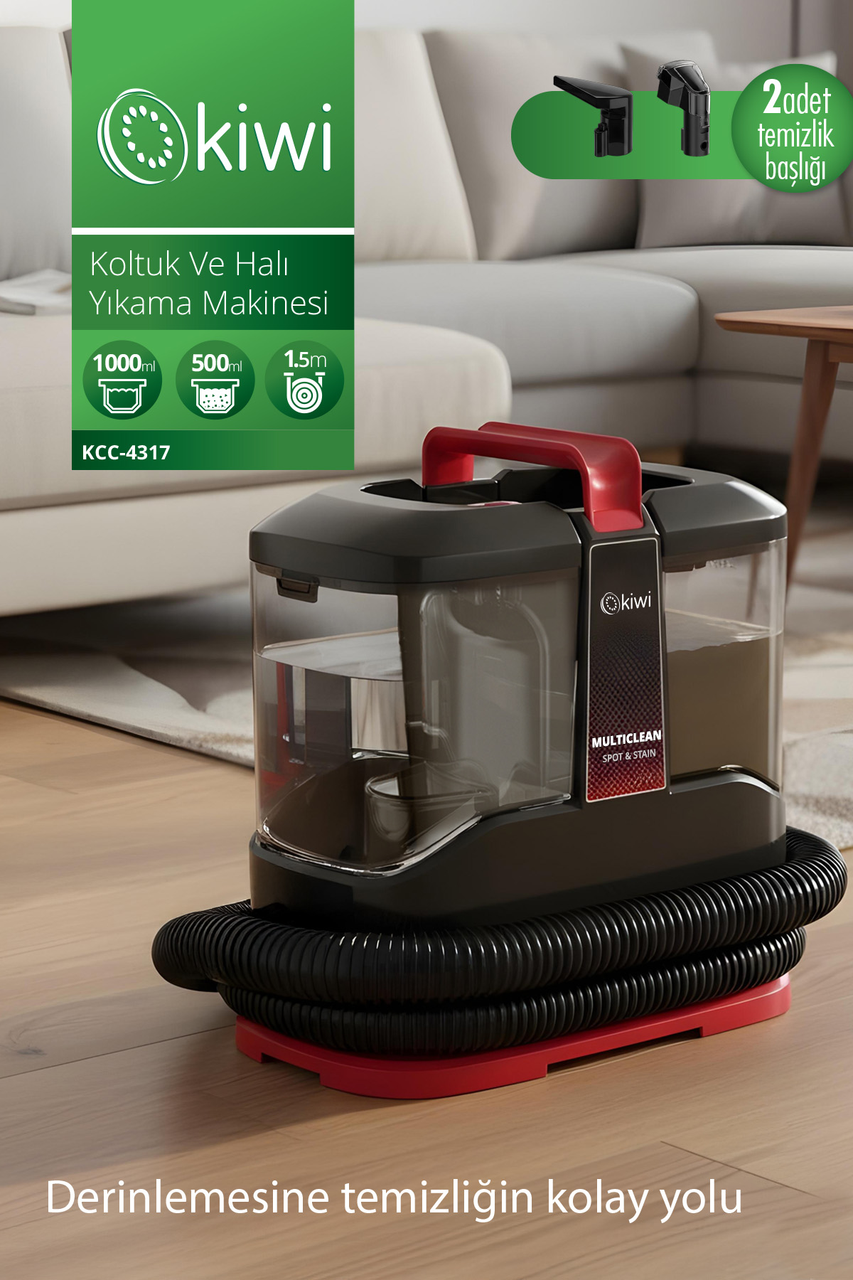 Kiwi KCC-4317 Koltuk ve Halı Yıkama Makinesi | Evkur