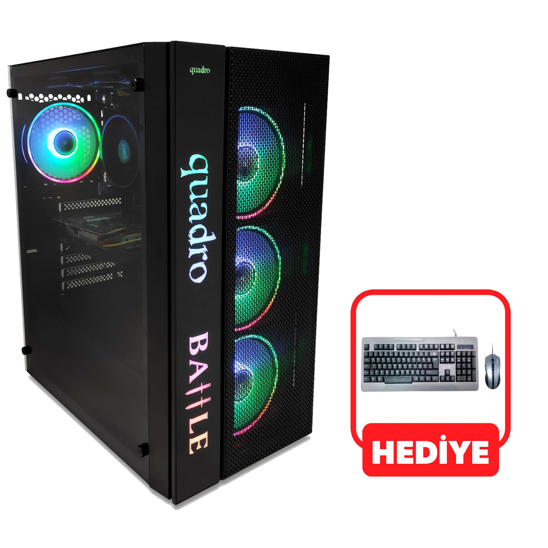 Quadro Battle Ryzen 5 RTX5060 Gaming PC | Evkur