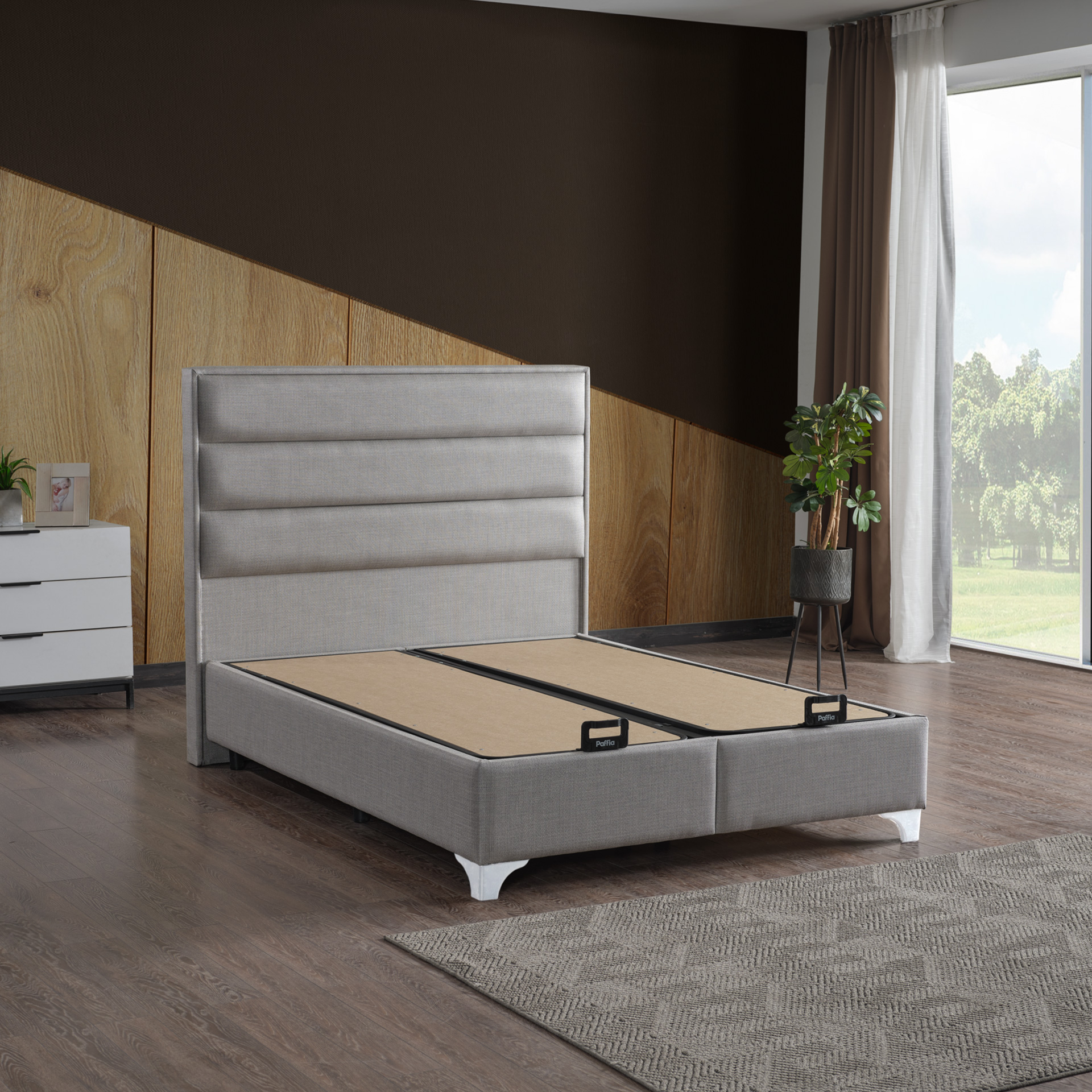 Evkur Collection Iris Baza Seti 90x190 cm Gri