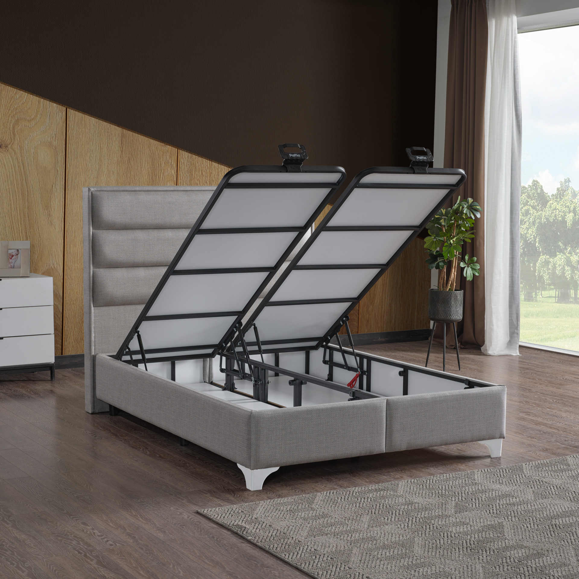 Evkur Collection Iris Baza Seti 90x190 cm Gri