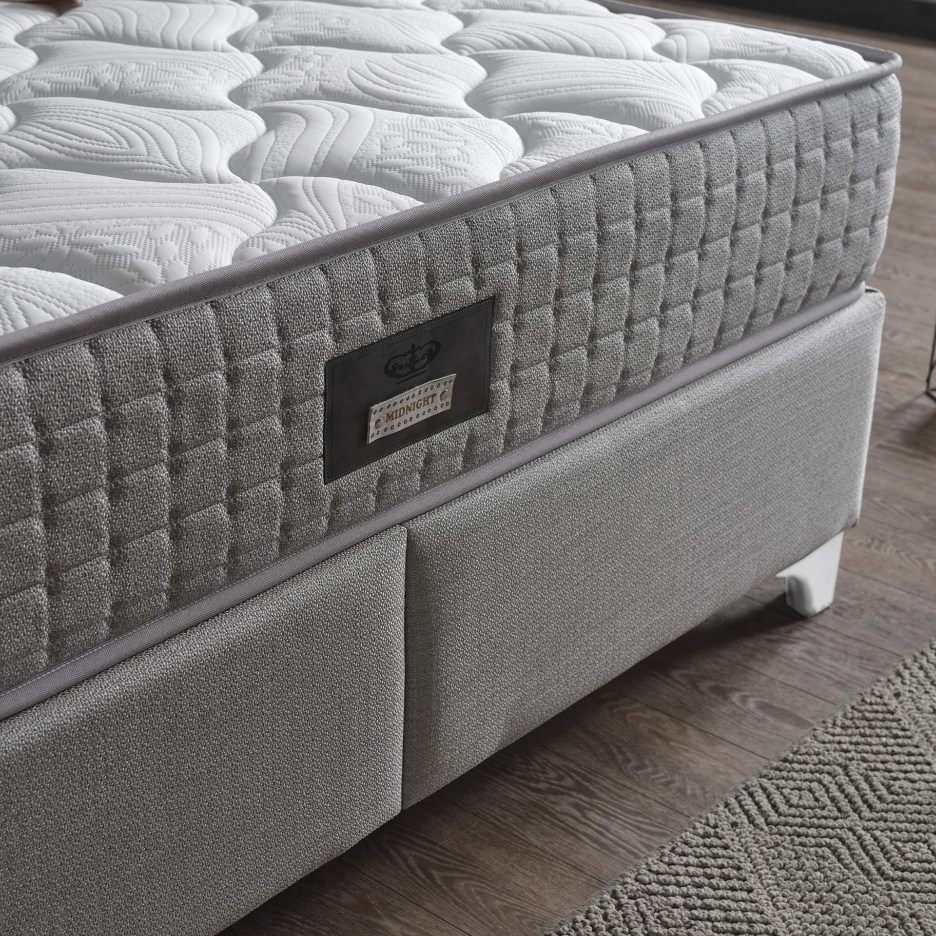 Evkur Collection Iris Baza Seti 90x190 cm Gri