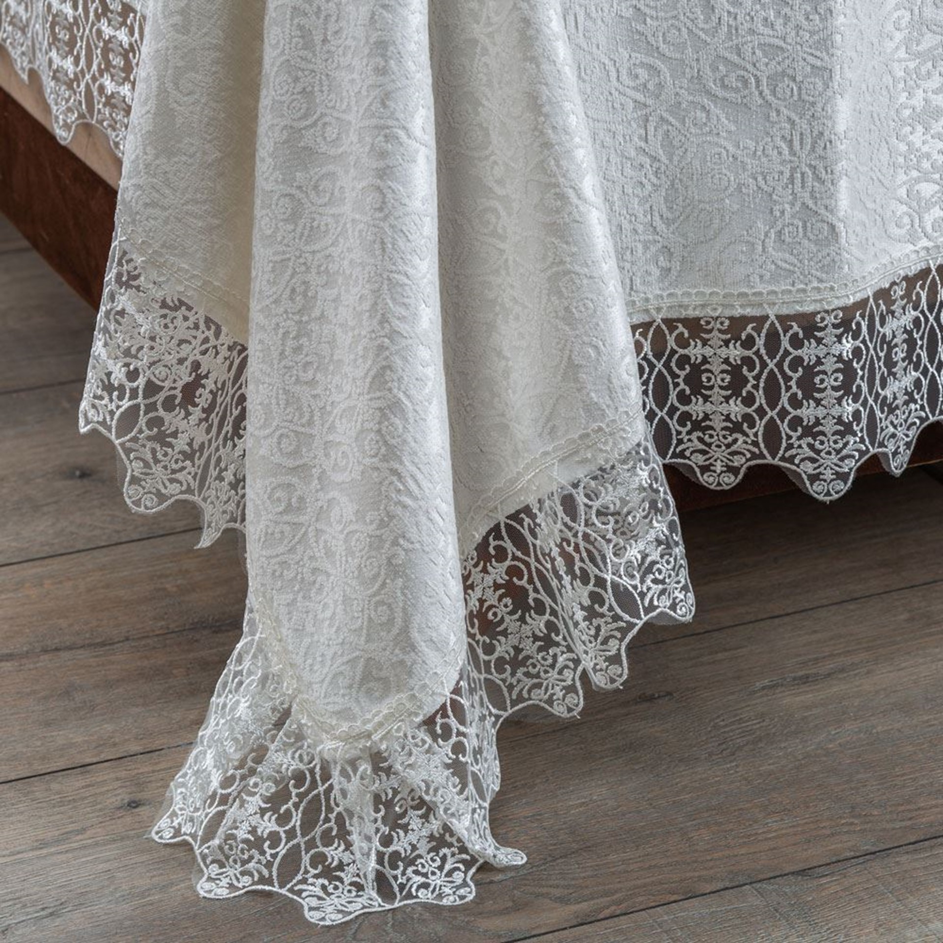 Cotton House Samanta Tek Kişilik Krem Yatak Örtüsü Takımı