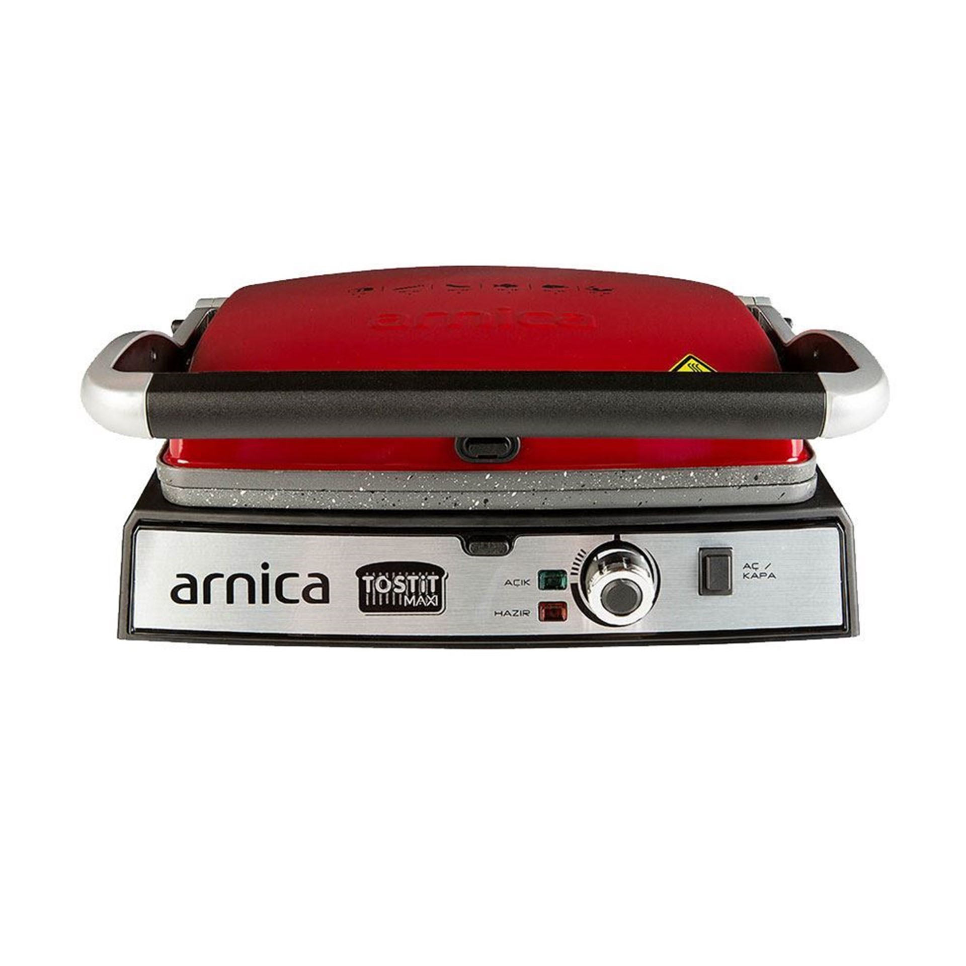Arnica GH26243 Tostit Maxi Granit Tost Makinesi Kırmızı (Teşhir Ürünü)