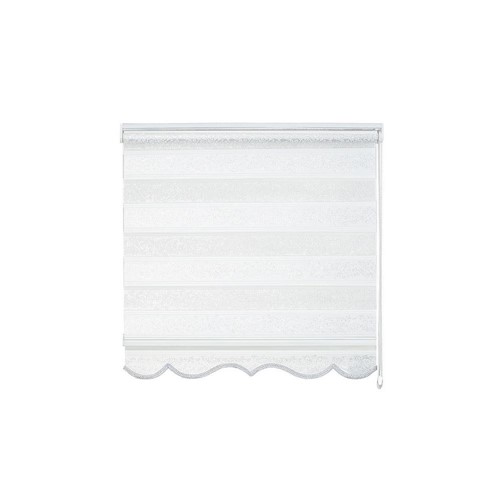 Evaks 650-01 Sarmaşık Jakar Zebra Desenli 80x200 Cm Krem Stor Perde