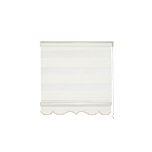 Evaks Basic V-2 Plise Zebra Desenli 200x200 Cm Krem Stor Perde