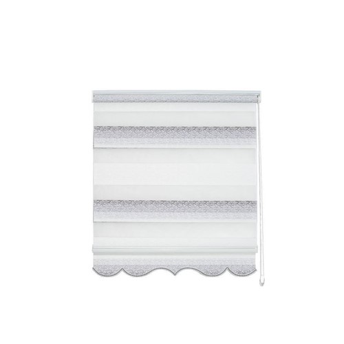 Evaks Malaga V-5 Melanj Zebra Desenli 200x200 Cm Gri Stor Perde