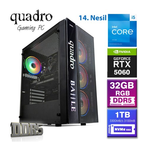 Quadro Battle Intel I5 14400F 32GB RAM 1TB M2SSD | Evkur