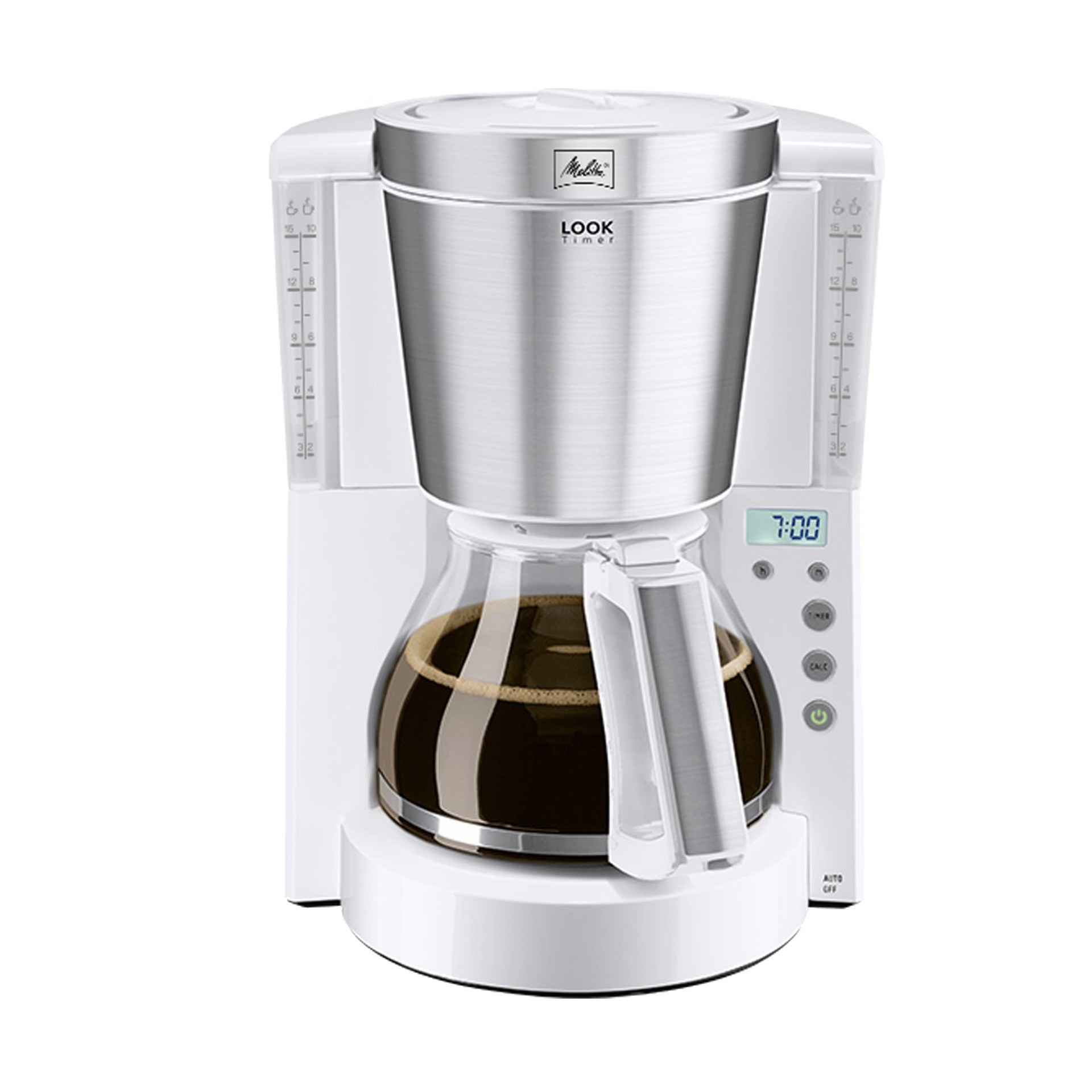 Melitta Look IV Timer Zaman Ayarlı Filtre Kahve Makinesi Beyaz, melitta