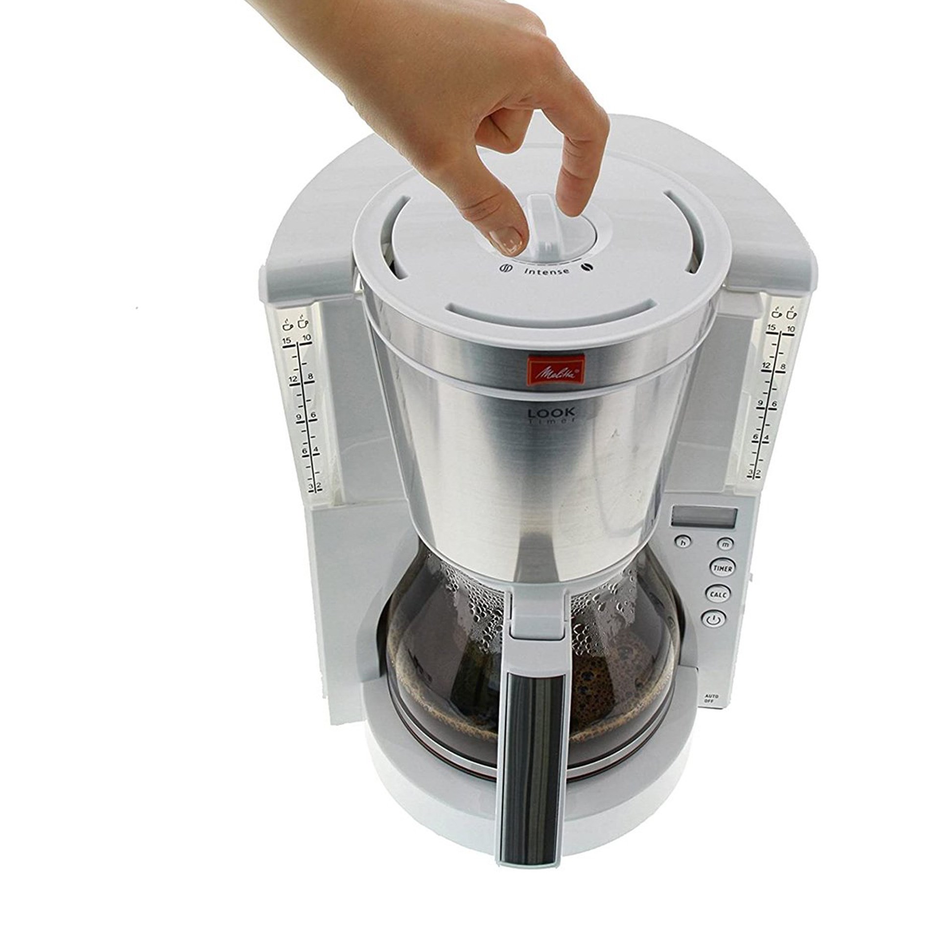 Melitta Look IV Timer Zaman Ayarlı Filtre Kahve Makinesi Beyaz, melitta