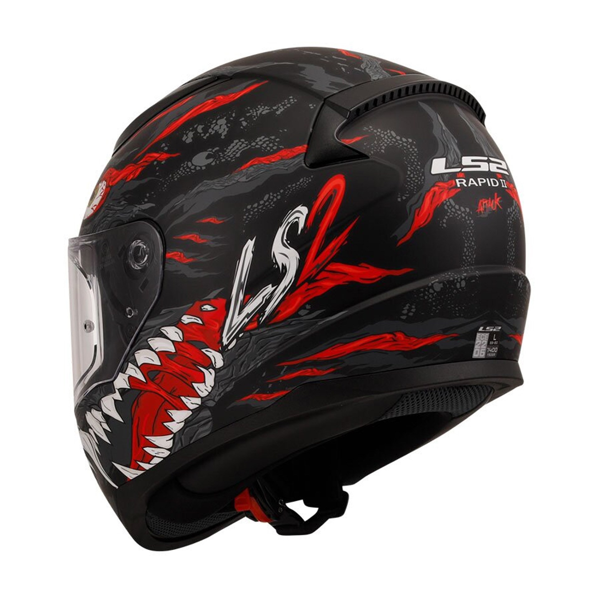 Ls2 Rapid 2 Kaıju XL Beden Kask Mat Siyah Kırmızı