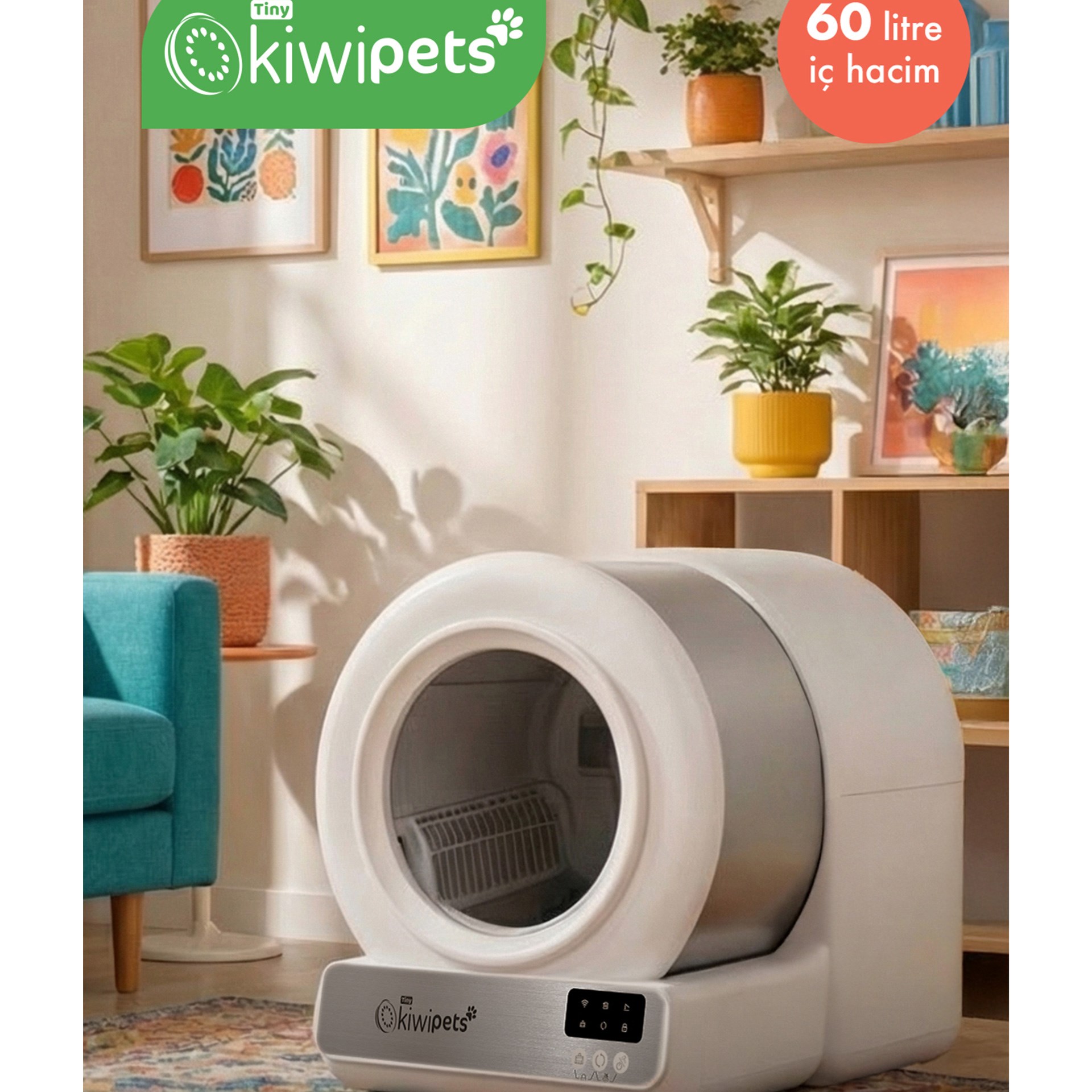 Kiwi KPLB-10771 Otomatik Kendini Temizleyen Kedi Tuvaleti