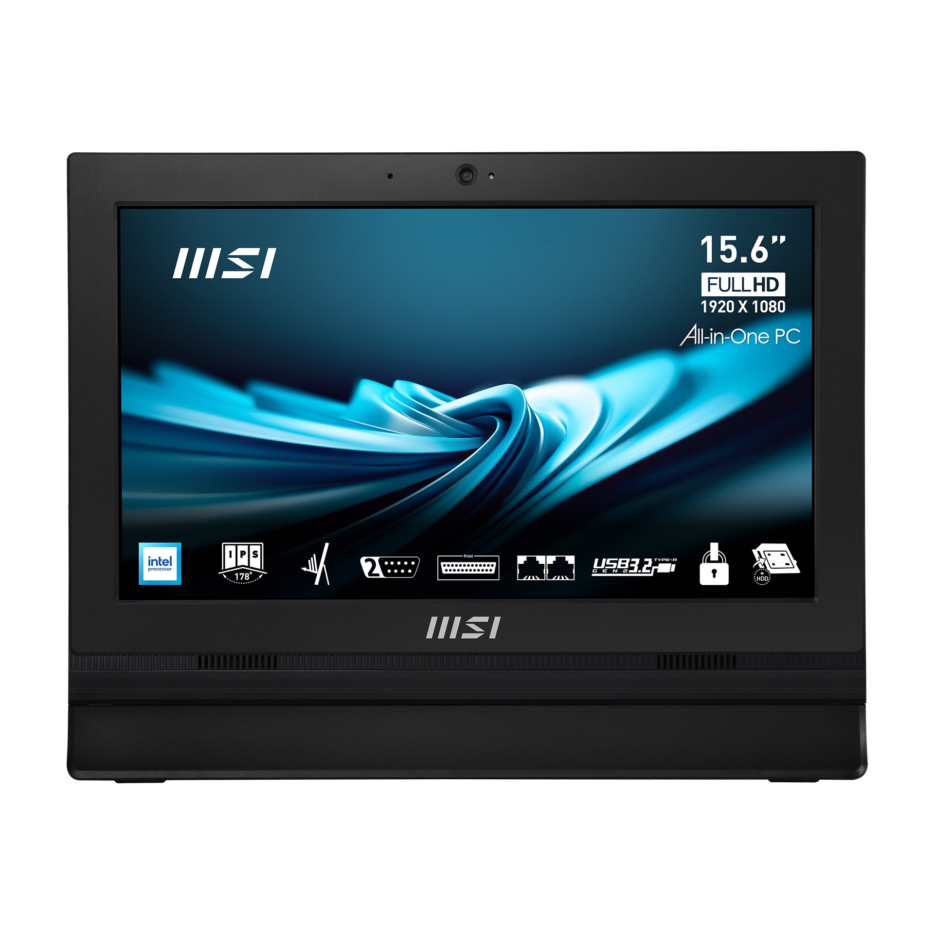 MSI PRO AP162T ADL-054EU 15.6 FHD INTEL N100 4GB DDR4 128GB SSD W11PRO DOKUNMATIK SIYAH AIO PC