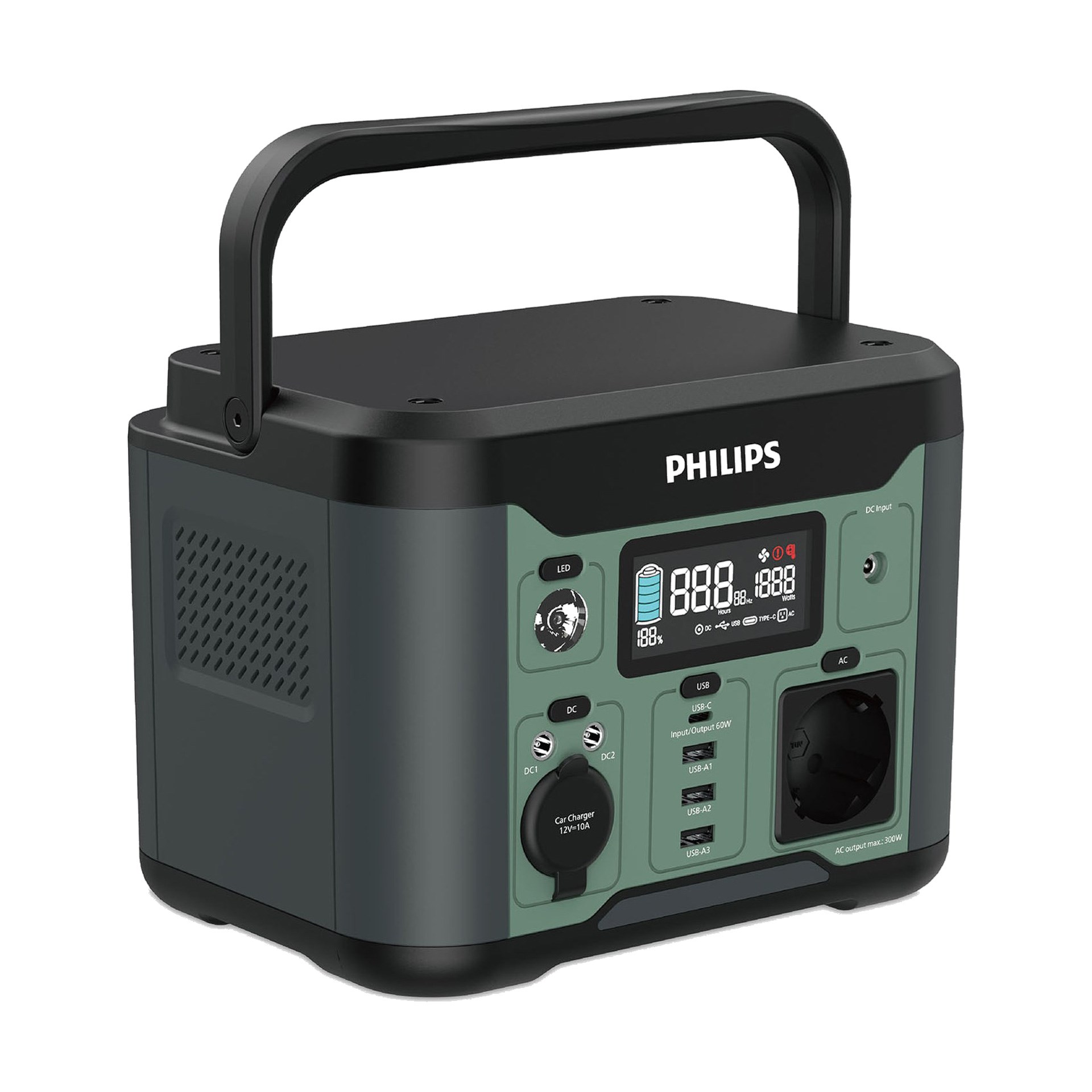 Philips Taşınabilir 300W Şarj İstasyonu