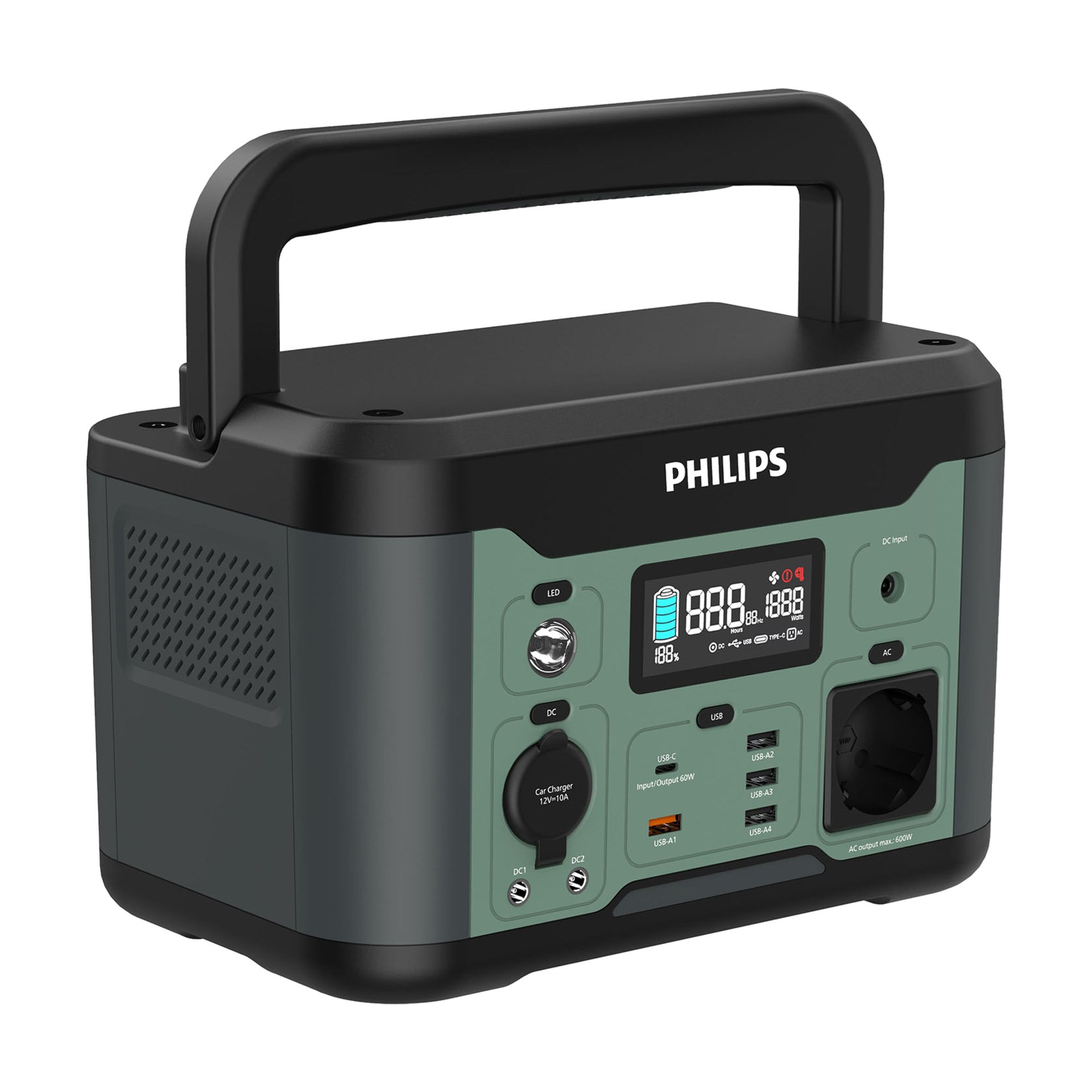 Philips Taşınabilir 600W Şarj İstasyonu