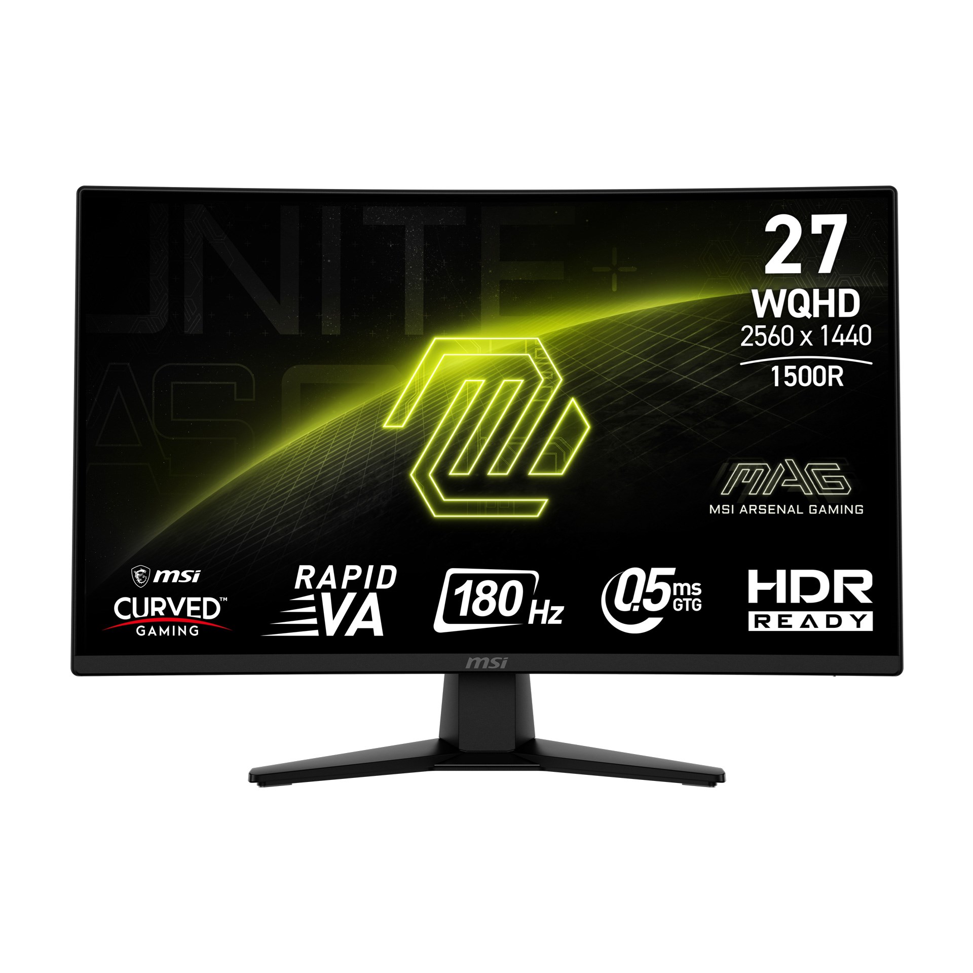 MSI 27 MAG 274CQF 2560x1440 (WQHD) CURVE 1500R RAPID VA 180HZ 0.5MS (GTG) ADAPTIVE-SYNC SIYAH GAMING MONITOR