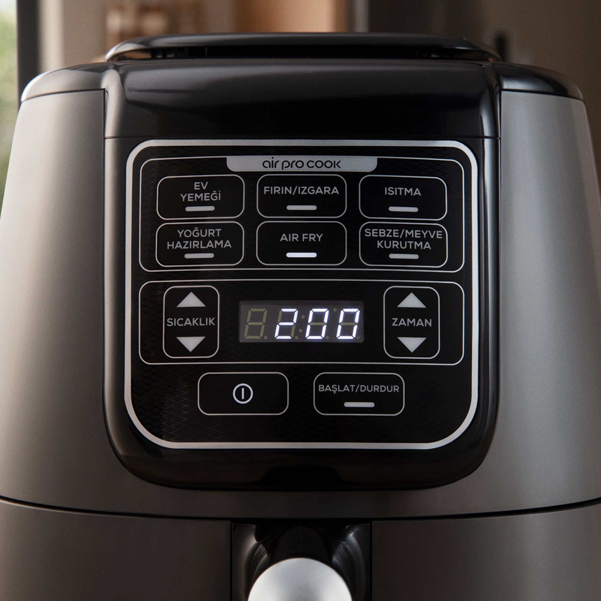 Karaca Air Pro Cook XL 2 in 1 Konuşan Airfryer Space Gray