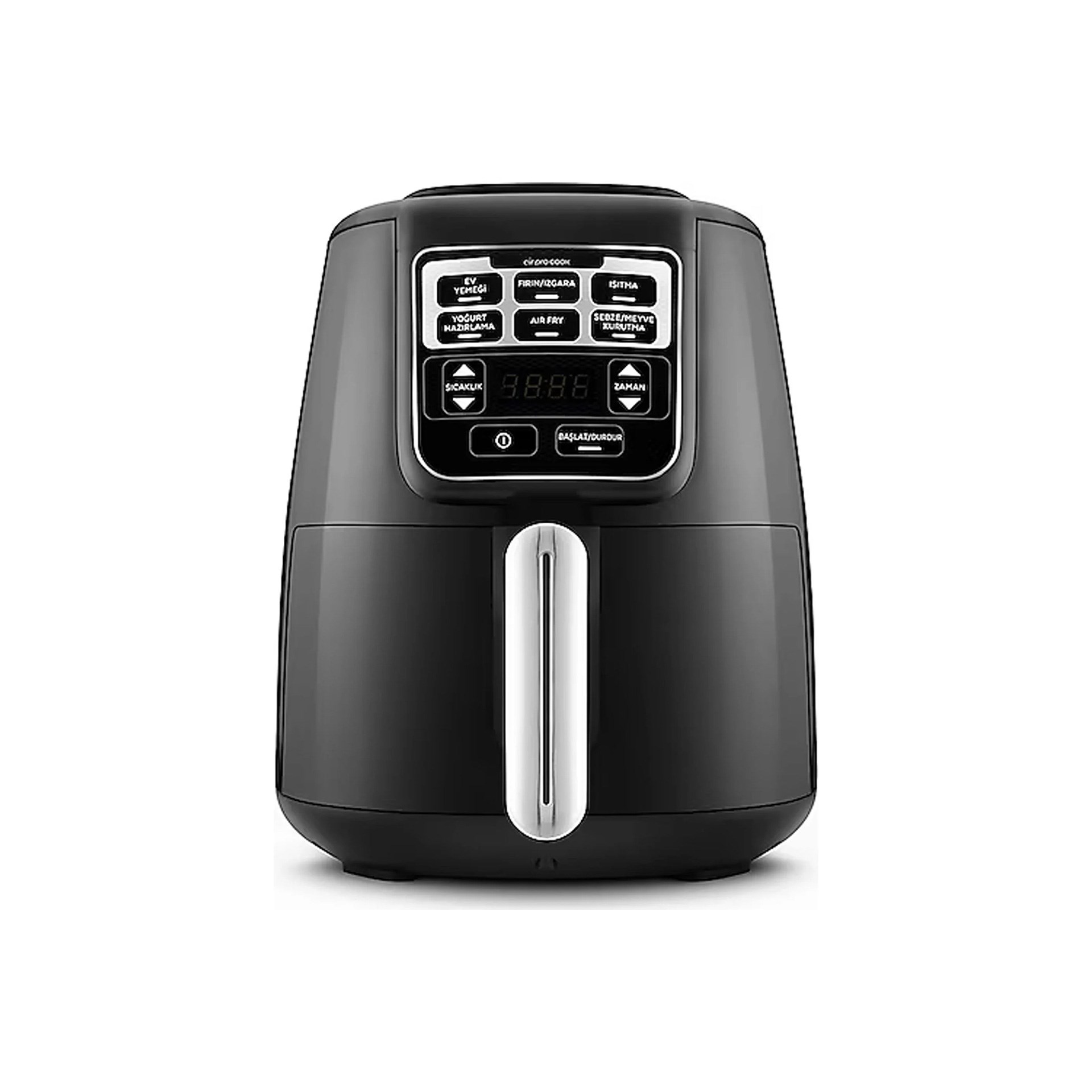 Karaca Air Pro Cook XL 2 in 1 Konuşan Airfryer Black Chrome