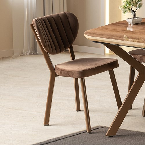 Valentino 80x130 Hazal-Kahve Masa Takımı | Evkur