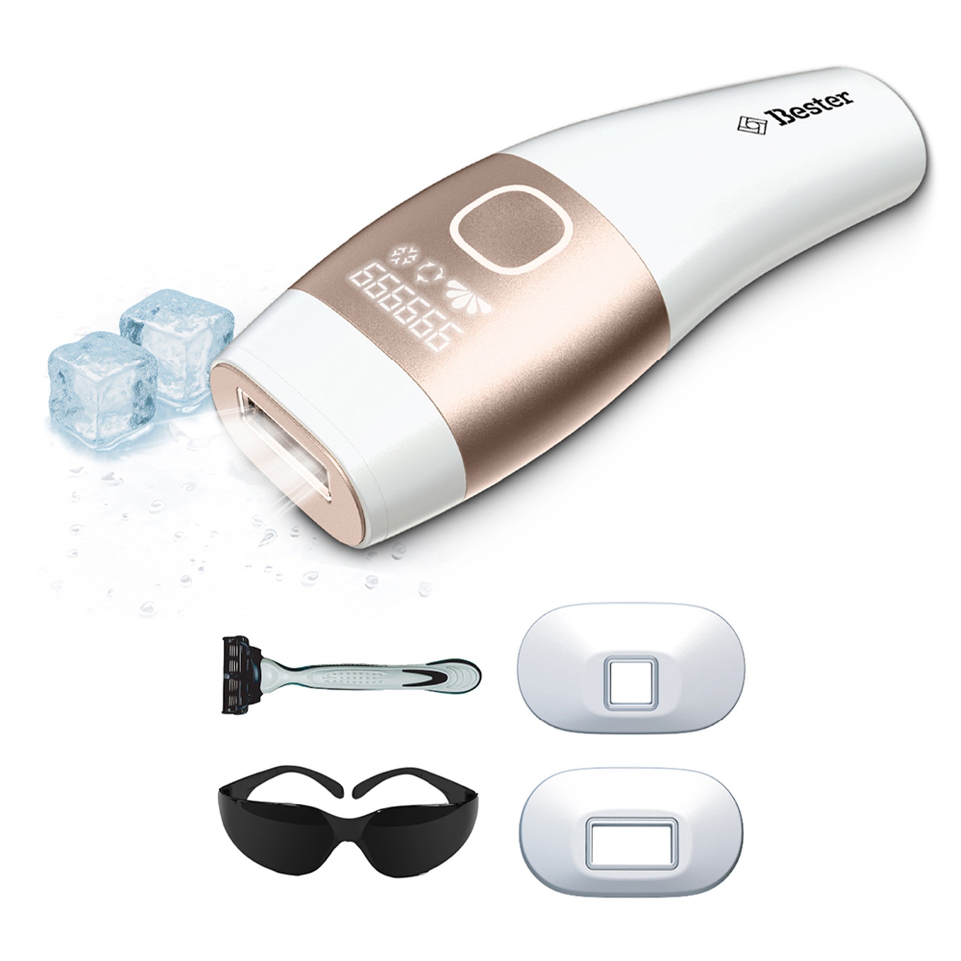 Bester IPL7100 Buz Lazer Acısız IPL Lazer Epilasyon Aleti – 5 Kademe 1.000.000 Atım
