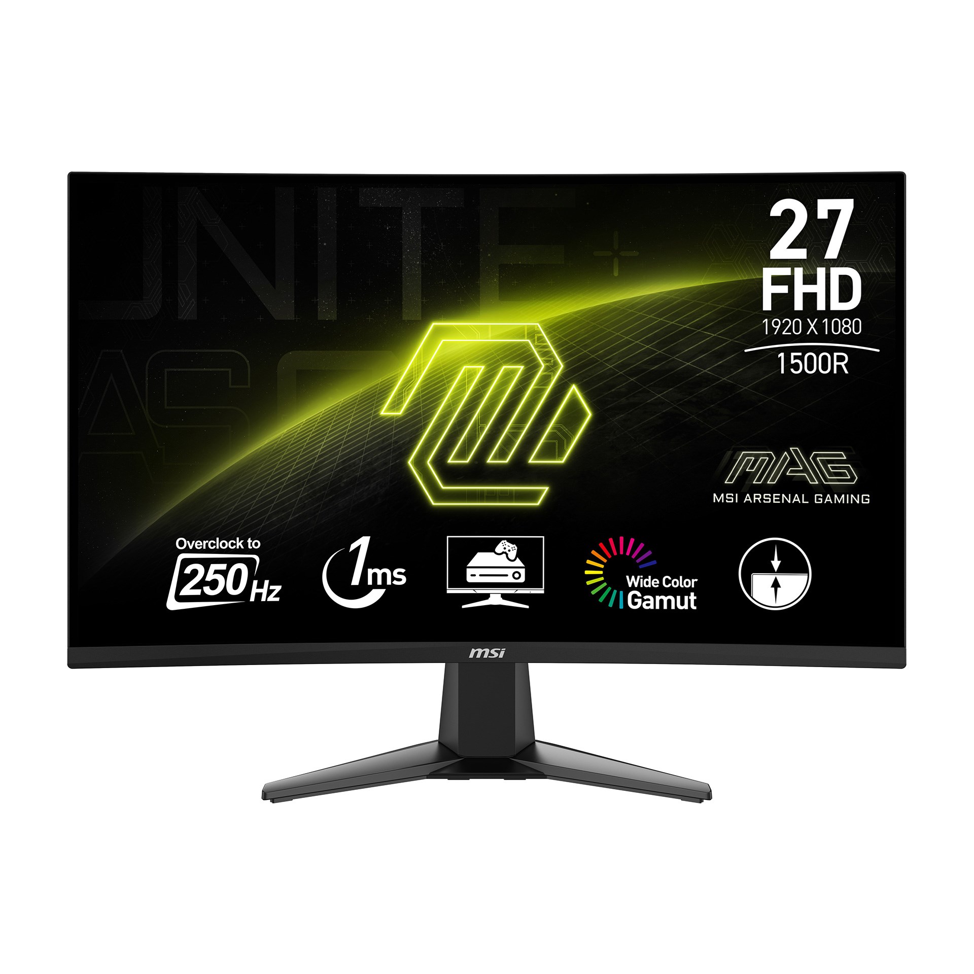 MSI 27" MAG 27C6X 1920X1080 (FHD) 16:9 CURVE 1500R VA 250HZ(OC) 1MS GAMING MONITOR
