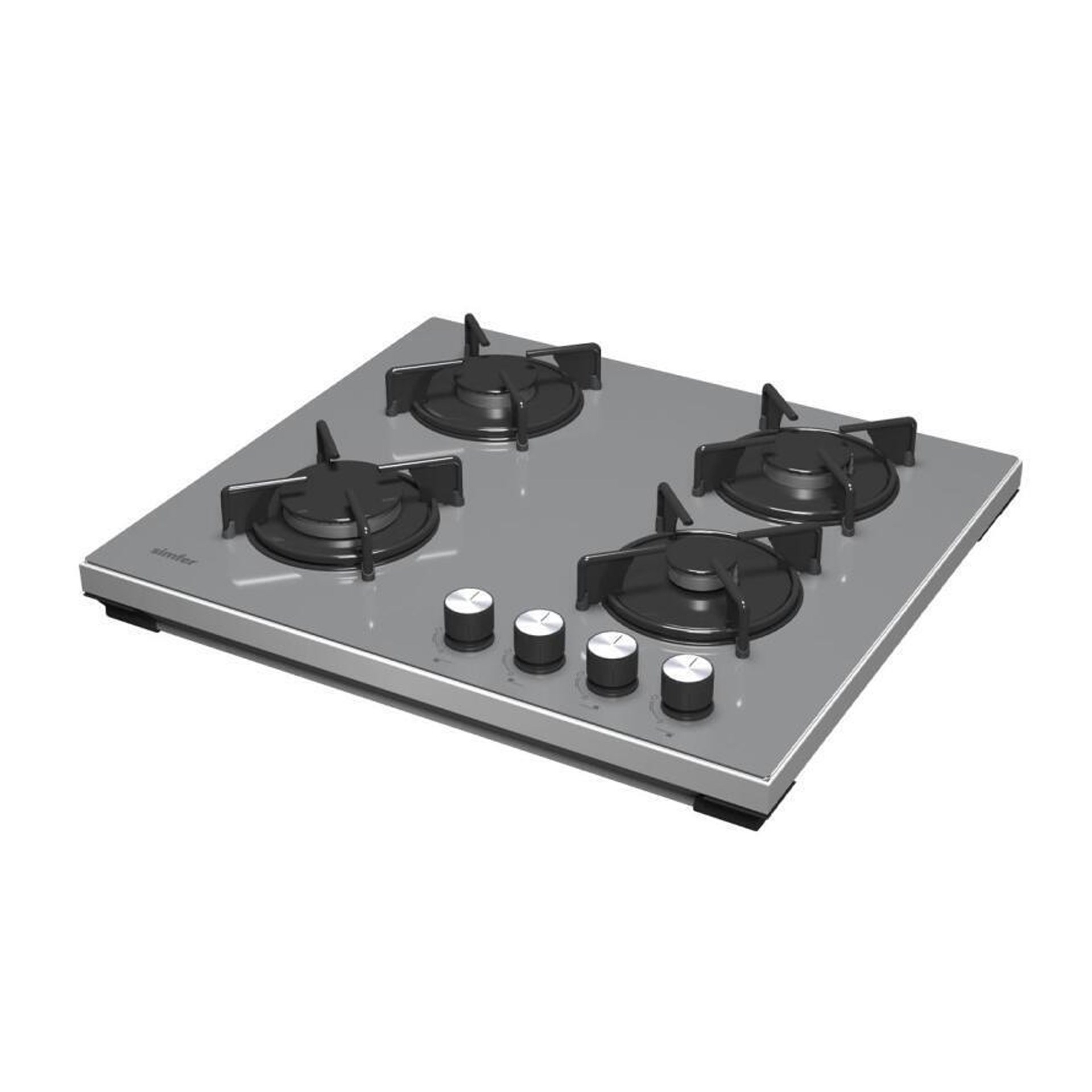 Simfer 3049 4 Gözlü Set Üstü Cam Ocak Gri