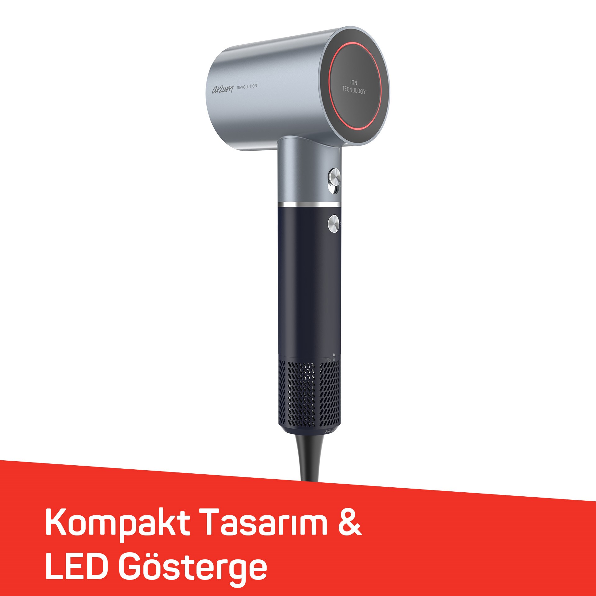 Arzum Revolution Profesyonel Saç Kurutma Makinesi Platin Gri