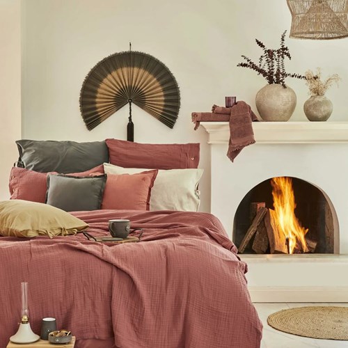 Karaca Home 4 Element Terracotta Ateş Tek Kişilik Yatak Örtüsü
