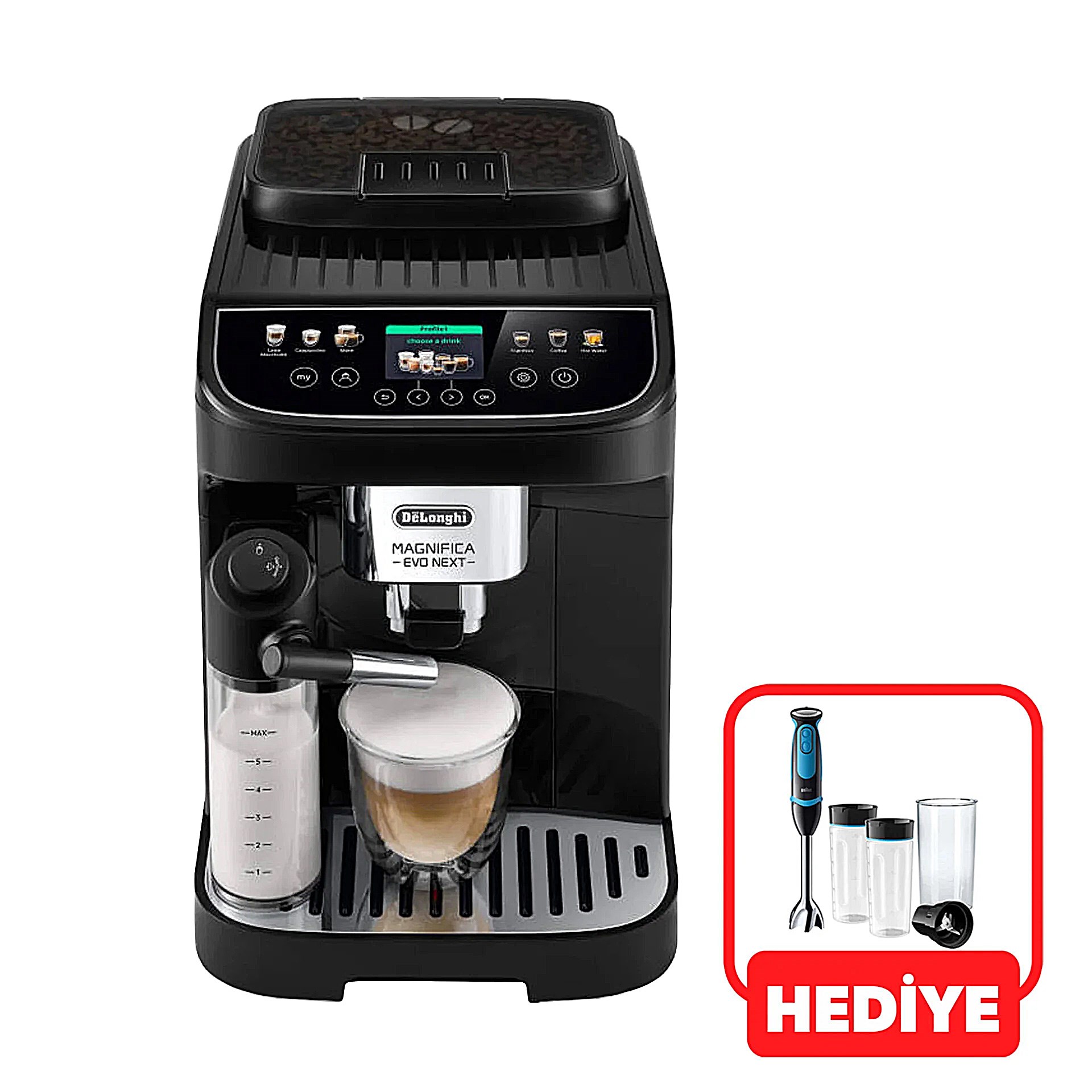 Delonghi ECAM310.60.B Magnifica Evo Next Tam Otomatik Espresso Kahve Makinesi (Anlaşmalı Kredi Kartlarına Peşin Fiyatına 6 Ay Taksit)