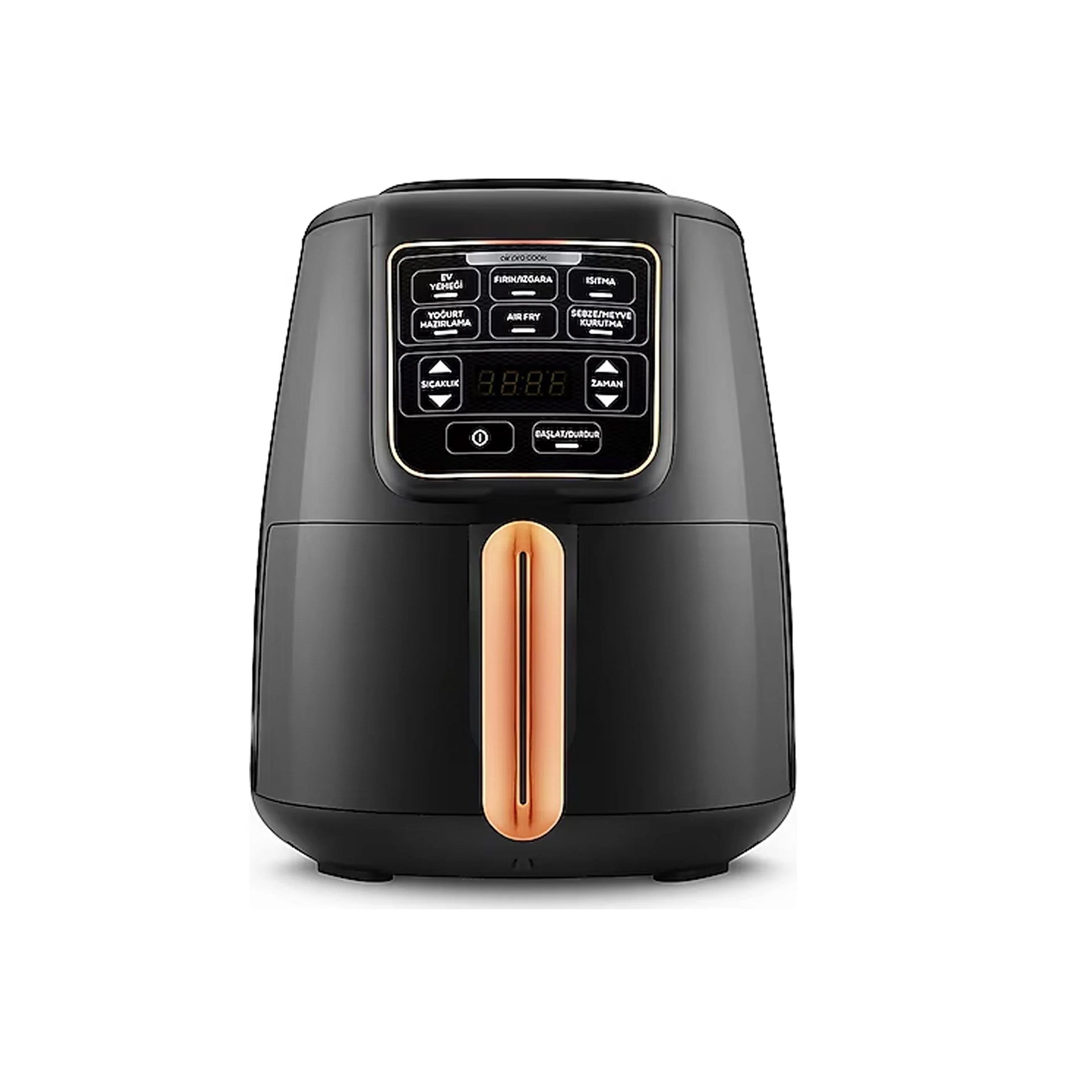 Karaca Air Pro Cook XL 2 in 1 Konuşan Airfryer Black Copper