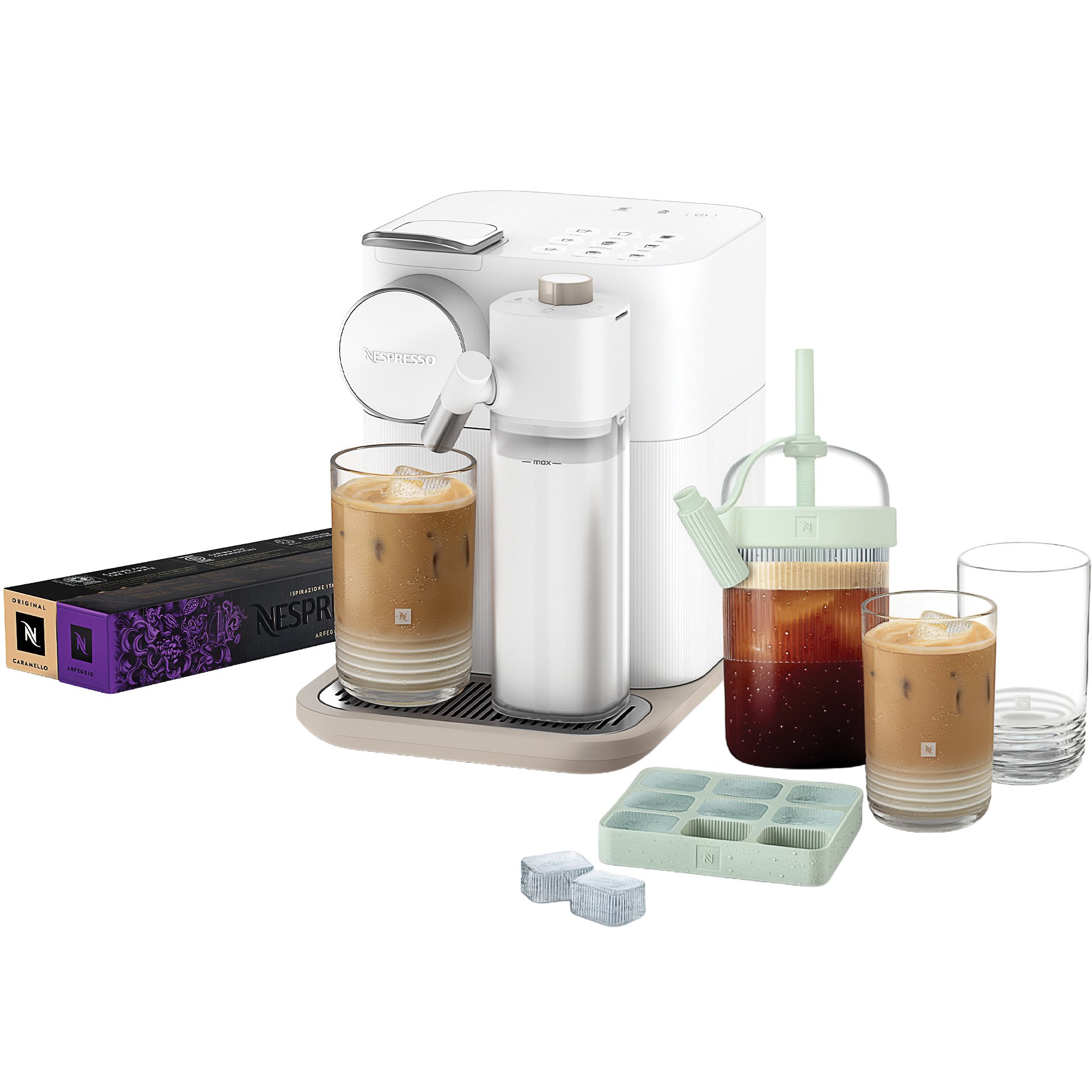 Nespresso F541 White Gran Latissima Yaz Köşesi Seti