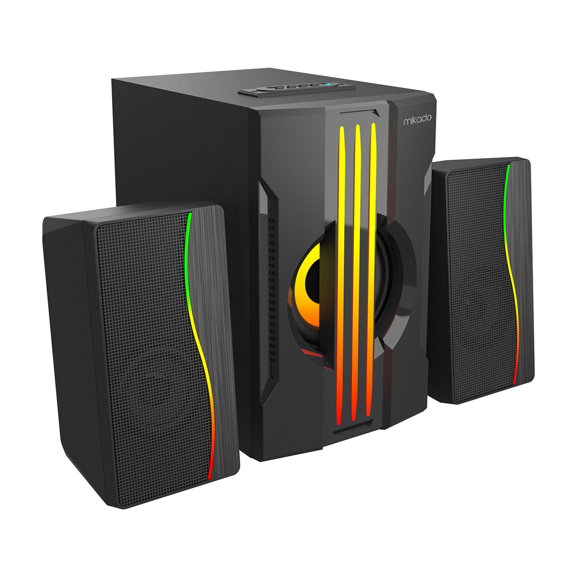 Mikado MD-254 2+1 25W (5W*2+15W) USB+SD+FM BT Destekli Rgb Ses Sistemi